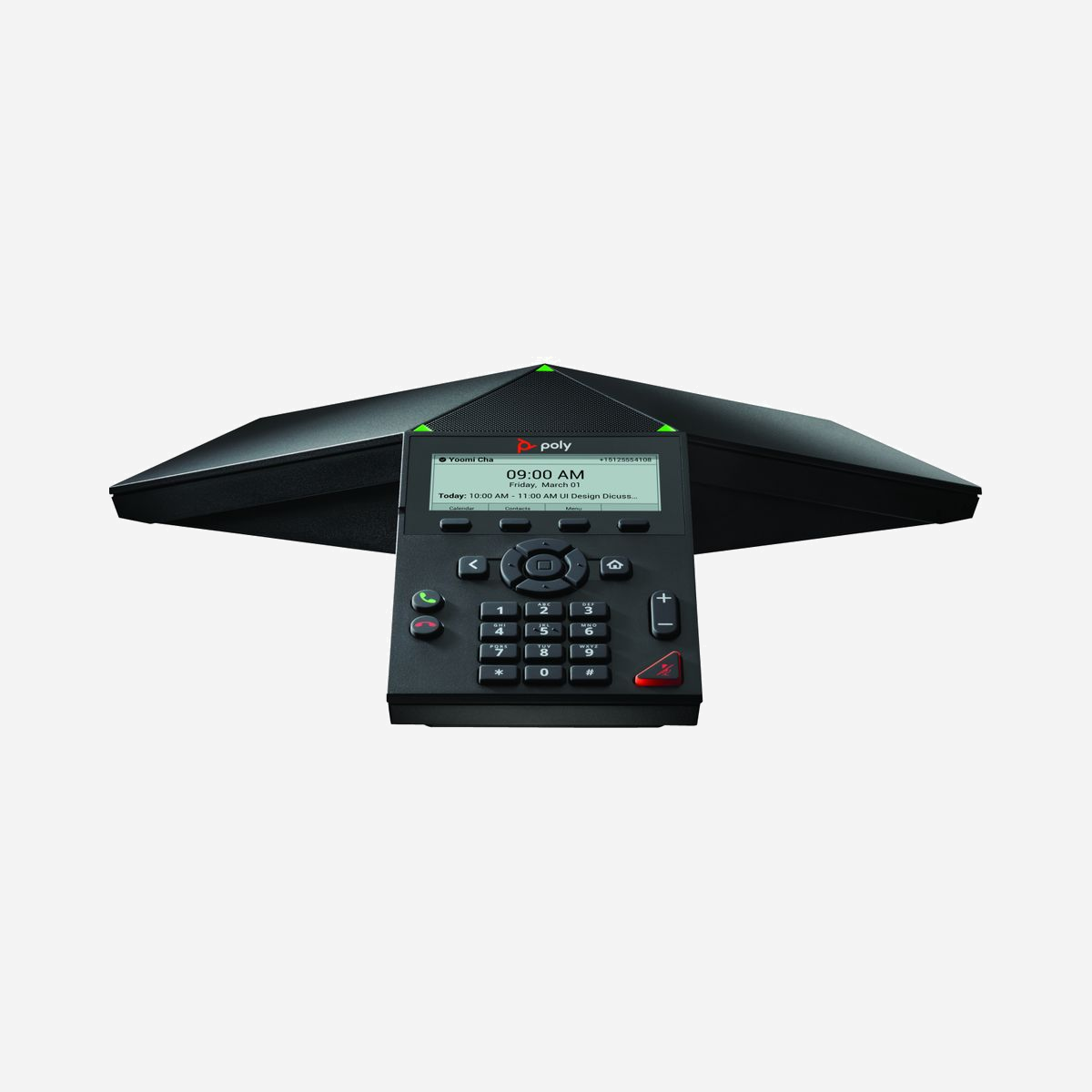 POLY Téléphone de conférence IP Trio 8300 Noir - Écran 3.5" Gigabit Ethernet PoE - Codecs G.7xx/OPUS/iLBC - Sécurité EAP-TLS/WPA2 - RJ45 - ENERGY STAR - La collaboration intelligente commence ici<br>Petites salles de réunion ? Aucun souci. Avec le téléphone de conférence connecté Poly Trio 8300, transformez votre petite salle de conférence en une plate-forme de collaboration intelligente. Gagnez en efficacité et en espace avec une qualité audio nette, une interface familière et une flexibilité face à tous les développements.