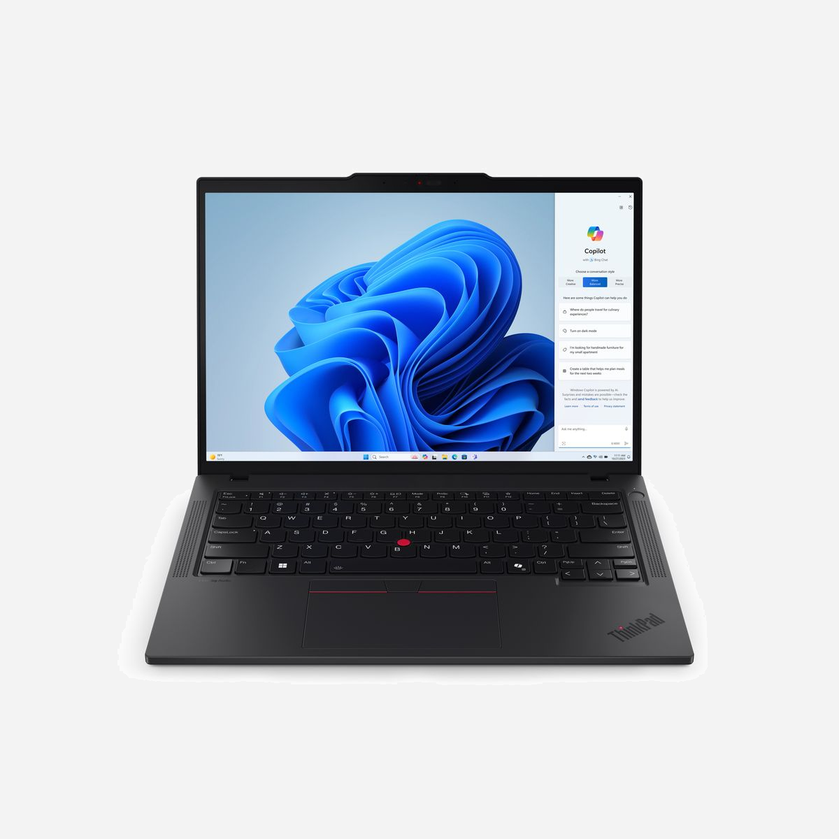 Lenovo ThinkPad T14 : Intel Core Ultra 7 155U, 32Go DDR5, SSD 1To, Écran OLED 14" 2.8K (2880x1800), Intel Graphics, Wi-Fi 6E, Windows 11 Pro - Lenovo ThinkPad T14. Type de produit: Ordinateur portable, Format: Clapet. Famille de processeur: Intel Core Ultra 7, Modèle de processeur: 155U. Taille de l'écran: 35,6 cm (14"), Type HD: 2.8K, Résolution de l'écran: 2880 x 1800 pixels. Mémoire interne: 32 Go, Type de mémoire interne: DDR5-SDRAM. Capacité totale de stockage: 1 To, Supports de stockage: SSD. Modèle d'adaptateur graphique inclus: Intel Graphics. Génération de réseau mobile: 4G. Système d'exploitation installé: Windows 11 Pro. Couleur du produit: Noir