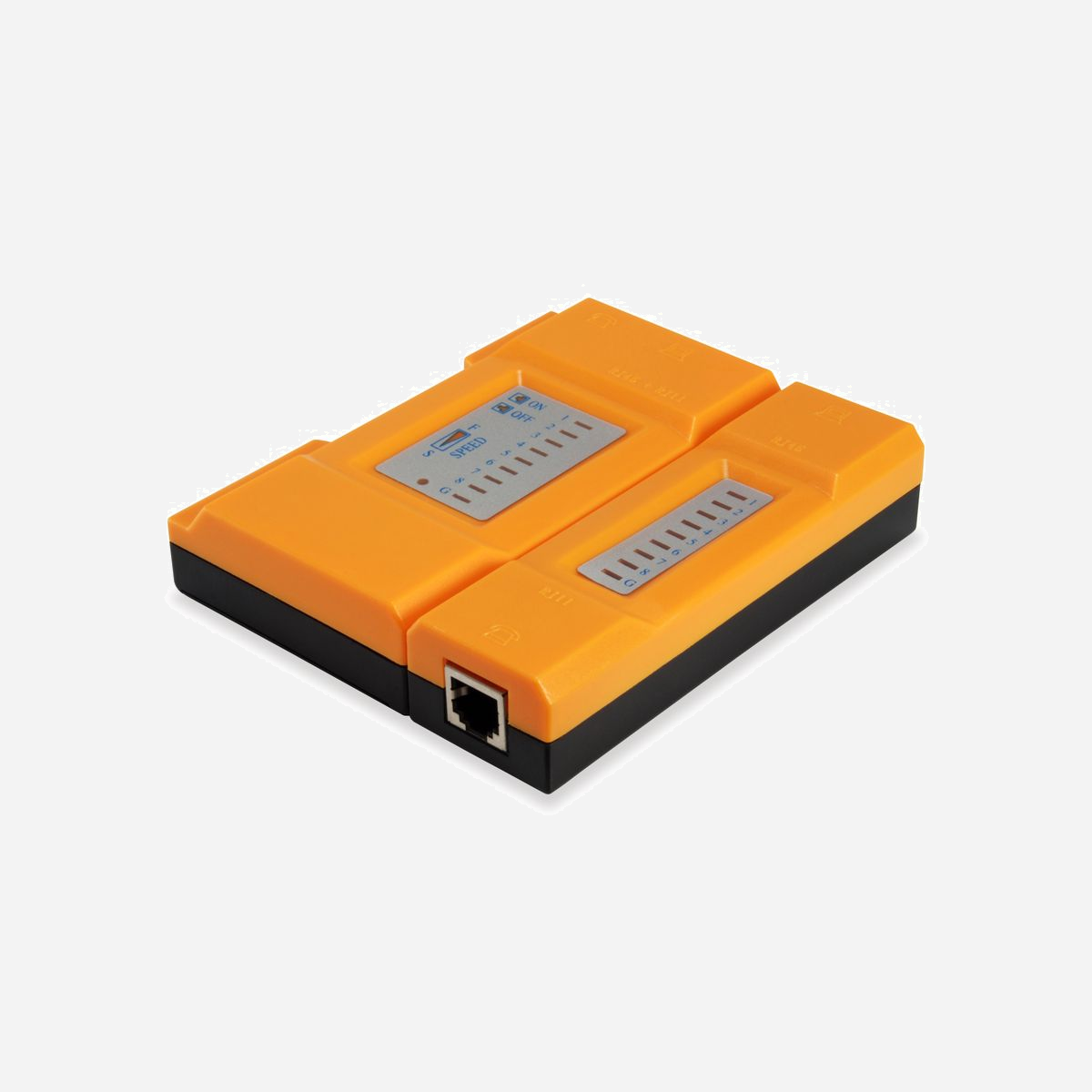 Testeur de Câble Réseau Equip 129967 RJ-11/RJ-12/RJ-45, Test Shielding/Court-Circuit/Transmission, Dimensions 112x99x20mm, Certification RoHS/CE - Equip 129967. Connecteurs pris en charge: RJ-11, RJ-12, RJ-45, Type de test: Test shielding, Test court-circuit, Test de transmission, Couleur du produit: Orange. Certificats de conformité: RoHS, Certification: CE. Largeur: 112 mm, Profondeur: 99 mm, Hauteur: 20 mm. Largeur du colis: 160 mm, Profondeur du colis: 115 mm, Hauteur du colis: 22 mm