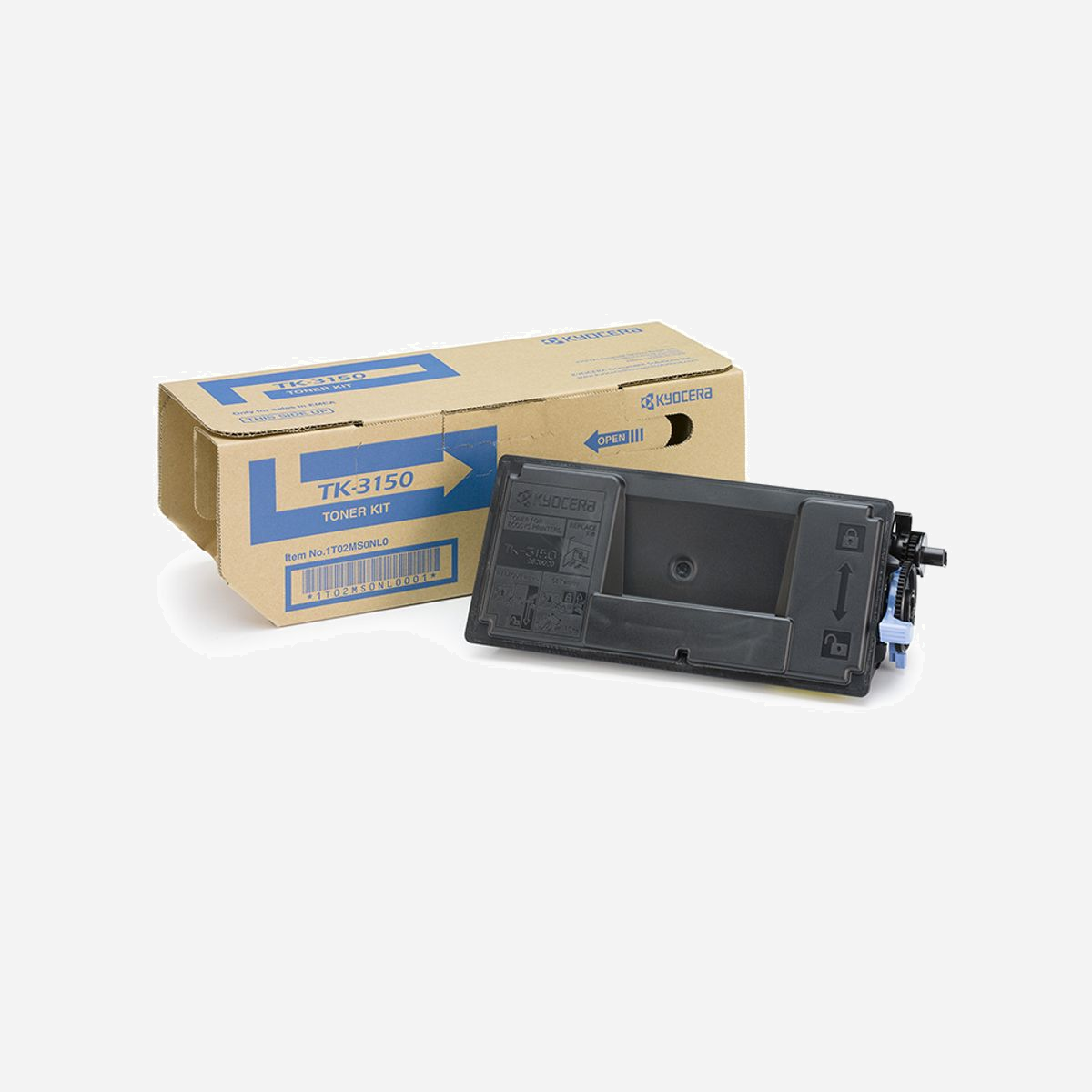 KYOCERA TK-3150 Cartouche de Toner Noir Original (1T02NX0NL0) - 14500 pages - ECOSYS M3040idn/M3540idn - Dimensions 170x330x130mm - <b>L’importance d’acheter des consommables originaux<br></b> <br>Pour des performances optimales, nous vous recommandons les toners KYOCERA qui sont spécialement conçus pour vos imprimantes et multifonctions.<br><br>L’utilisation de toners compatibles peut entrainer des problèmes techniques sur les périphériques d’impression. De tels dommages causés par l’utilisation de ces toners ne seront pas couverts par la garantie.<br><br>Pour des performances optimales, nous vous recommandons les toners KYOCERA Document Solutions qui sont spécialement conçus pour vos imprimantes et multifonctions.<br>Les particules de toner de taille incorrecte peuvent conduire à une mauvaise qualité d'impression : un fond gris strié ou des images fantômes sur la page. Les toners KYOCERA Document Solutions contiennent des billes de nettoyage en céramique qui sont essentielles afin de s’assurer que le tambour est propre et exempt de particules. C’est particulièrement important car nos tambours sont conçus pour durer plusieurs centaines de milliers d'exemplaires.<br>Un toner KYOCERA authentique a soit le logo KYOCERA gravé sur la cartouche de toner soit une étiquette verte KYOCERA apposée sur le toner avec une écriture blanche et notre logo.