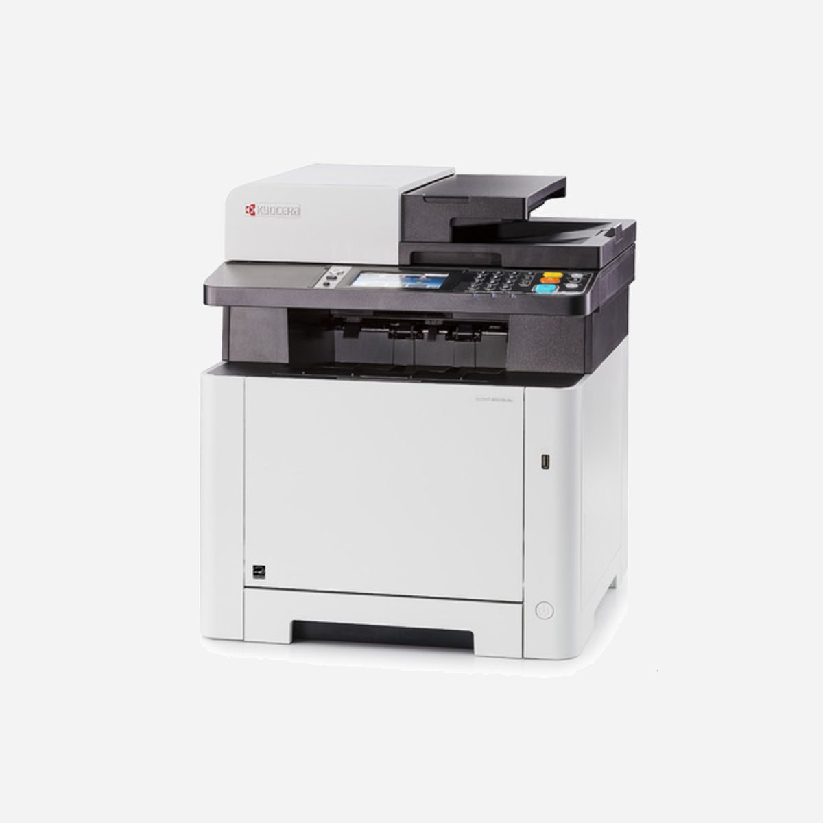 KYOCERA ECOSYS M5526cdn Laser Couleur A4 1200 DPI 26 ppm Recto Verso Auto Numérisation/Copie/Fax 600 DPI 512 Mo RAM Ethernet USB 2.0 - KYOCERA ECOSYS M5526cdn. Technologie d'impression: Laser, Impression: Impression couleur, Résolution maximale: 1200 x 1200 DPI, Vitesse d'impression (couleur, qualité normale, A4/US Letter): 26 ppm. Copier: Copie couleur, Résolution max. des copies: 600 x 600 DPI. Numérisation: Numérisation couleur, Résolution de numérisation optique: 600 x 600 DPI. Télécopier: Télécopie simple. Fonctions recto verso: Copie, Télécopie, Impression, Numérisation. Taille de papier de série A ISO maximum: A4. Impression directe. Couleur du produit: Noir, Blanc