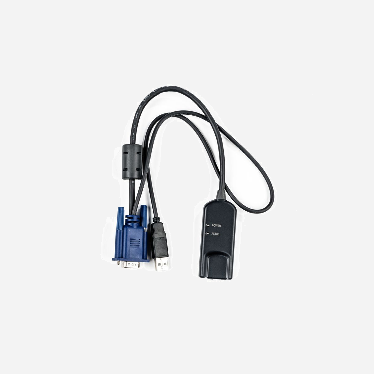 Vertiv Avocent MPUIQ-VMCHS Câble KVM 0.35m VGA vers USB 2.0 Résolution 1920x1080 Noir/Bleu, Compatible Avocent MergePoint Unity - Vertiv Avocent MPUIQ-VMCHS. Longueur de câble: 0,3556 m, Couleur du produit: Noir, Bleu, Connecteur 1: VGA (D-Sub). Poids: 91 g. Profondeur: 210 mm, Hauteur: 20 mm, Largeur: 35 mm