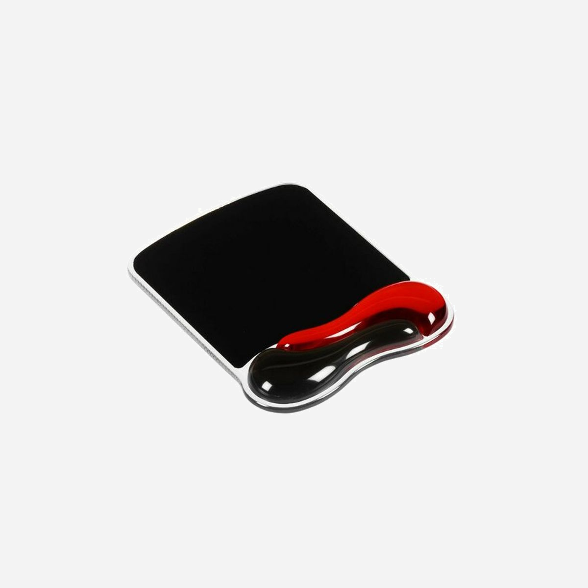 Kensington Tapis de Souris Gel 240x182x25mm Noir/Rouge avec Repose-Poignet, Résistance MIL-STD-810H, Poids 450g, Ref. 62402 - Une gamme de repose-poignets en gel aux couleurs éclatantes pour vous apporter un meilleur confort et personnaliser votre bureau !<br><br>Conforme à la norme MIL-STD-810H, Méthode 504.3, qui teste la résistance à la dégradation lors de l'exposition à des solvants de nettoyage et de désinfection tels que l'alcool et l'eau de Javel pendant au moins 24 heures.<br>Le coussin de gel s'adapte à la courbe naturelle du poignet et de la main pour un confort optimal<br>Le système de ventilation garde les mains fraîches et sèches