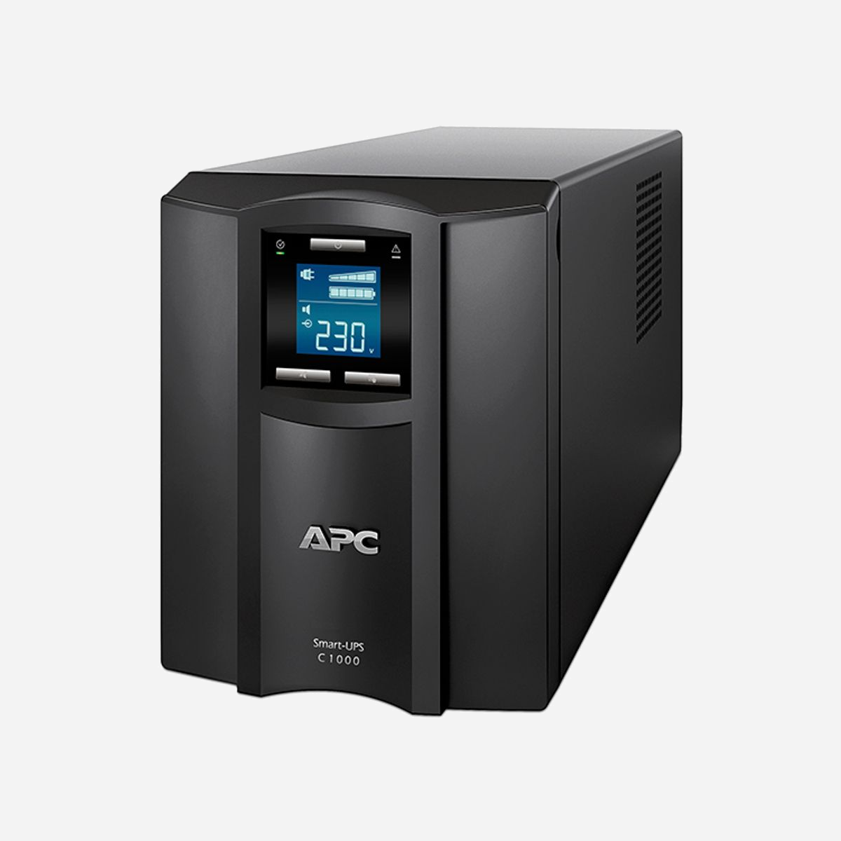 APC Smart-UPS SMC1000I Onduleur Line-Interactive 1kVA/600W, 8 Prises C13, Port USB, LCD, Batterie 170VAh, Autonomie 6 min @ Pleine Charge - APC Smart-UPS. Topologie UPS: Interactivité de ligne, capacité de la puissance de sortie: 1 kVA, Puissance de sortie: 600 W. Types de sortie AC: Coupleur C13, Prise mâle: Coupleur C14, Nombre de prises en sortie: 8 sortie(s) CA. Technologie batterie: Sealed Lead Acid (VRLA), Capacité de la batterie: 170 VAh, Temps de secours type au chargement complet: 6 min. Couleur du produit: Noir, Type d'écran: LCD, Voyants: Statut. Certificats de conformité: RoHS, Certification: CE, CSA, GOST, UL 1778, VDE, REACH, VDE-GS, EAC, C-Tick, IRAM, SABS