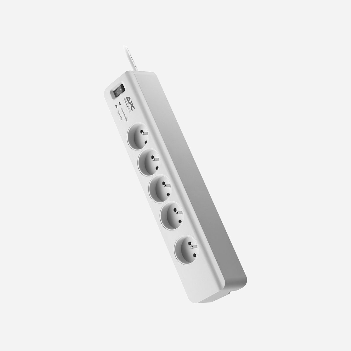 APC PM5-FR : Protection Surtension 5 Prises Type E 230V, 918 Joules, Filtre EMI/RFI 40dB, Câble 1.83m, Temps Réponse 1ms, RoHS, Blanc - Protection de base pour ordinateurs et dispositifs électroniques