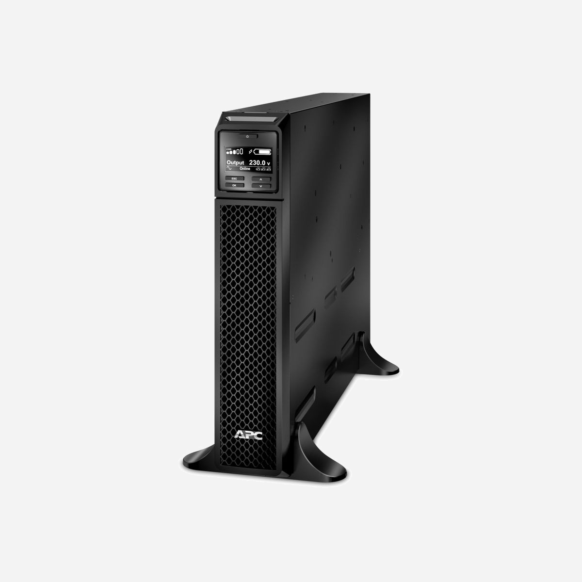 APC Smart-UPS SRT 1500VA Onduleur Online Double Conversion 230V, Forme d'onde Sinus, Port USB/Série RJ-45, SmartSlot, Batterie échangeable à chaud, Format Rack/Tour - Équipé d'une technologie performante, cet onduleur est conçu pour fournir une alimentation stable et ininterrompue aux équipements critiques industriels. Il peut servir d'alimentation de secours en cas de défaillance électrique. Il est compatible avec une connexion USB et est fourni avec un CD de documentation, un guide d'installation, un CD avec logiciel, un câble de communication, des pieds amovibles, un câble USB et une carte de garantie. Sa technologie avancée garantit un rendement élevé et une protection maximale. L'onduleur est conforme aux normes EN/CEI 62040-1:2019/A11:2021, EN/CEI 62040-2:2006/AC:2006, EN/CEI 62040-2:2018. Il est certifié CE et EAC, garantissant sa conformité aux normes de sécurité les plus élevées.