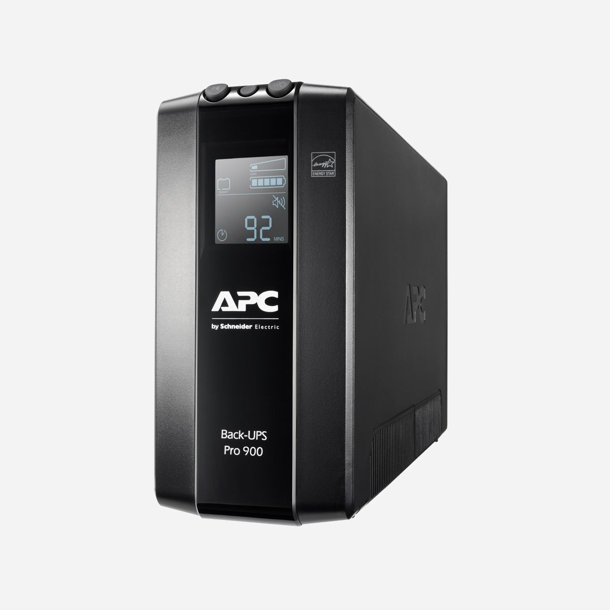 APC Back-UPS PRO BR900MI Onduleur Line-Interactive 900VA/540W, 6x C13, USB, AVR, Protection réseau RJ45 1GbE, Ecran LCD, Greenmode - <b>La sécurité grâce à l'alimentation de secours</b><br>L'APC Back-UPS PRO BR900MI dispose d'une batterie intégrée qui garantit que tous les équipements connectés, tels qu'un PC, un NAS, un routeur, un modem et un boîtier multimédia, continuent de fonctionner en cas de panne de courant. De plus, cette alimentation de secours APC peut également arrêter automatiquement un NAS ou un PC à temps via la connexion USB. Utile lorsque l'onduleur APC est presque vide. Cela évite les temps d’arrêt, les dommages aux équipements et la perte de données.<br><br><b>Sécurité et commodité</b><br>De plus, cet APC Back-UPS PRO sécurisé protège les équipements précieux contre les pics de tension provoqués par la foudre, par exemple. Avec ces UPS, vous pouvez sécuriser à la fois votre alimentation et vos connexions réseau (1 Gbit). L'APC Back-UPS PRO étant également équipé d'un écran LCD, il est facile à utiliser.<br><br><b>Assurance</b><br>Malgré le risque élevé de foudre et de surtensions, APC a pleinement confiance en ses produits et propose cet APC Back-UPS :<br>- Police de protection du matériel de 150 000 euros<br><br><b>Prolonger la durée de vie</b><br>La cartouche de batterie interne (APCRBC164) peut être remplacée facilement, en toute sécurité et indépendamment par l'utilisateur. Ceci sans avoir à éteindre l'APC BR900MI ou l'équipement connecté. De cette façon, vous pouvez facilement et à moindre coût prolonger la durée de vie de l'APC Back-UPS.<br><br><b>Extension de garantie</b><br>La garantie d'usine du BR900MI est de 3 ans et peut être étendue à 6 ans avec le pack de service APC (WBEXTWAR3YR-SP-01).<br><br><b>Économisez sur les coûts opérationnels</b><br>Le BR900MI dispose d'un AVR personnalisable, qui prolonge la durée de vie de la batterie et maximise l'autonomie en corrigeant les tensions basses et élevées sans décharger la batterie. De plus, l'onduleur dispose du Greenmode, un mode de fonctionnement intelligent d'économie d'énergie qui combine de manière optimale efficacité et protection. De plus, l'alimentation de secours dispose de 6 sorties batterie + protégées contre les surtensions. Le logiciel PowerChute Serial Shutdown et un câble USB sont également inclus.<br><br>