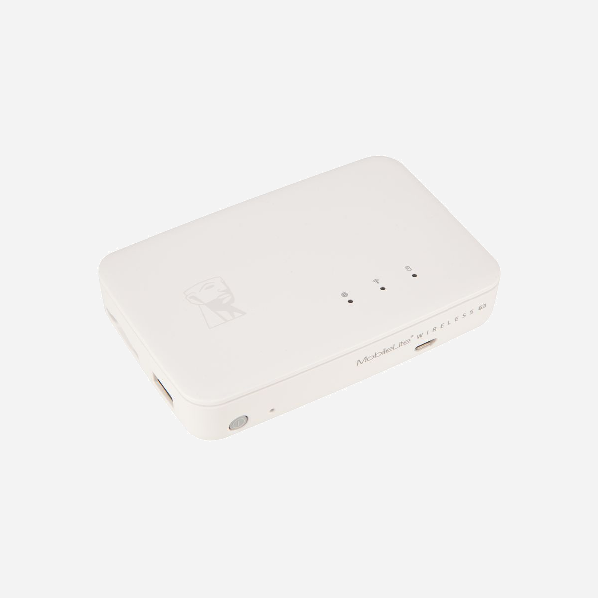 Kingston Technology MobileLite Wireless G3 - Lecteur USB 2.0/Wi-Fi/Ethernet Blanc, Batterie 5400 mAh, Port SD, USB, Compatible Android/iOS/Amazon - <b>Lecteur sans fil et Chargeur pour smartphone/tablette.</b><br>Le MobileLite® Wireless G3 de Kingston charge plus rapidement les smartphones et les tablettes, grâce à une puissance de 2 ampères. Une seule charge du MLWG31 permet de recharger deux téléphones. Outre sa batterie de 5 400 mAh, il vous permet d’accéder aux contenus d’une clé USB ou d’une carte SD2, le tout sans fil grâce à son application. Dans la même gamme, le MobileLite® Wireless Pro vous offre 64Go3 de stockage intégré, extensible avec des clés USB ou des cartes SD ainsi qu’une batterie de 6 700 mAh permettant de recharger plus de 2 téléphones. Les batteries des deux modèles bénéficient de cellules japonaises de haute qualité qui dépassent les offres concurrentes grâce à une fiabilité et une durabilité avancées.<br><br>Accédez aux contenus des clés USB et cartes SD depuis l’Apps de votre smartphone ou tablette pour libérer de l’espace, sauvegarder photos, vidéos, contacts, transférer des fichiers vers un autre téléphone ou tablette sans nécessiter d’ordinateur et le tout sans fil. Ne payez plus de frais mensuels pour vos services de sauvegarde dans le cloud. Les MLWG3 et MLW Pro sont dotés d’un port SD et d’un port USB, avec un adaptateur microSD – SD. Les MLWG3 et MLW Pro fonctionnent avec tous les dispositifs Android, Amazon et iOS.<br><br>- Batterie de secours<br>- Sauvegardez facilement vos dispositifs mobiles<br>- Accédez aux contenus de votre clé USB et carte SD depuis votre smartphone ou tablette<br>- MobileLite Wireless Pro ajoute 64Go3 de stockage intégré, extensible avec des clés USB ou des cartes SD<br><br>1. Basé sur des tests internes avec iPhone 6 et un MLWG3 totalement chargé. Les résultats réels peuvent varier. L’autonomie de la batterie varie en fonction de l’usage et des fonctions de l’application.<br>La batterie n’est pas remplaçable.<br>2. Stockage exclu. L’utilisateur doit fournir un dispositif de stockage compatible.<br>3. Sur une unité de stockage Flash, une partie de la capacité nominale est réservée au formatage et à d’autres fonctions, et n’est donc pas disponible pour le stockage des données. De ce fait, la capacité de stockage effective est inférieure à celle indiquée sur le produit. Pour plus d’informations, veuillez consulter le Guide des mémoires USB : kingston.com/flashguide.<br>4. Carte Flash et clé USB non fournies.<br>5. Appli MobileLite requise.<br>6. Veuillez consulter la liste des types de fichiers pris en charge dans le guide d’utilisation de votre<br>appareil mobile.<br>7. Avec Android et Kindle Fire, la vidéo est limitée à 2Go.<br>8. L’appli MobileLite est limitée aux dispositifs iOS 8+, Android 4.1+ et Fire 4.0+.