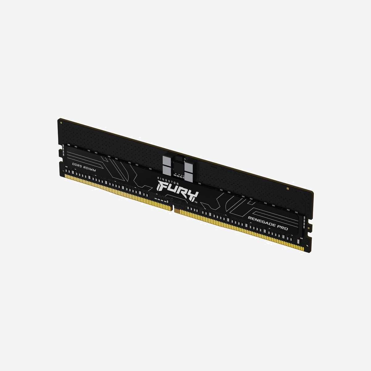 Kingston FURY Renegade Pro DDR5 RDIMM 32Go 6400MHz CL32 ECC Reg 1.4V EXPO (KF564R32RBE2-32) Radiateur Aluminium - Fort de plus de trente ans d'expérience dans la fabrication de modules de mémoire fiables et de haute qualité pour les plus grands datacenters du monde, Kingston est fier de présenter une nouvelle ligne de mémoire en overclocking de classe serveur, la Kingston FURY™ Renegade Pro DDR5 RDIMM. Pour répondre aux exigences informatiques des stations de travail Intel® ou AMD de nouvelle génération et des plateformes de bureau haut de gamme nécessitant l’utilisation de Registered DIMM DDR5, la Kingston FURY Renegade Pro DDR5 RDIMM offre aux créateurs, aux ingénieurs et aux professionnels des sciences des données une mémoire haute performance normalement réservée aux joueurs, sans sacrifier les fonctions d’intégrité des données et la qualité supérieure des Registered DIMM.<br><br>Les Registered DIMMs DDR5 prennent en charge l’ECC, afin de détecter et de corriger les erreurs multi-bits. Cela s’ajoute à l’ECC sur puce, présent sur tous les composants DRAM DDR5, qui effectue une détection et une correction des erreurs sur un seul bit afin de limiter les blocages du système et la corruption des données.<br><br>Les utilisateurs intensifs peuvent automatiquement tirer le meilleur parti de leur système grâce à la Kingston FURY Renegade Pro DDR5 RDIMM, ou choisir l’un des profils intégrés pour optimiser les timings, les vitesses et la tension. Disponible en capacités mono-module jusqu’à 32 Go, en kits de 4 jusqu’à 128 Go, et en kits de 8 jusqu’à 256 Go.<br><br><b>Overclocking avec ECC</b><br>Maintien de l’intégrité des données tout en repoussant les limites des performances de la DDR5.<br><br><b>Efficacité accrue</b><br>Avec le doublement des banques et la quantité de données écrites par cycle, répondez aux exigences des programmes et applications les plus récents avec une efficacité accrue et des latences réduites.<br><br><b>Certifiée Intel® XMP 3,0</b><br>Les profils intégrés permettent de maximiser les performances de la mémoire grâce à des timings, des vitesses et une tension pré-optimisés avancés.<br><br><b>Certification™ AMD EXPO</b><br>Profils étendus d’AMD pour l’overclocking afin d’atteindre des vitesses hautes performances.<br><br><b>Plug N Play**</b><br>Les modules Kingston FURY Renegade Pro DDR5 RDIMM sont automatiquement overclockés à la vitesse la plus élevée.