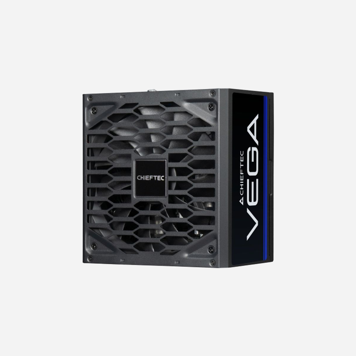 Chieftec Vega PPG-750-S : Alimentation 750W ATX, Connecteur 20+4 pin, 6x SATA, 3x Molex, 4x PCI-E (6+2 pin), 1x PCI-E (12+4 pin), Certification 80 PLUS Gold. - Chieftec Vega 750W Series PPG-750-S. Puissance totale: 750 W, Tension d'entrée AC: 100 - 240 V. Connecteur de la carte mère: 20+4 pin ATX, Longueur de câble d'alimentation de carte-mère: 60 cm, Longueur du câble d'alimentation SATA: 400 mm. Utilité: PC, Facteur de forme de l'unité d'alimentation: ATX, Certification 80 PLUS: 80 PLUS Gold. Couleur du produit: Noir, Type de refroidissement: Actif, Diamètre du ventilateur: 13,5 cm. Certification: 80PLUS Gold