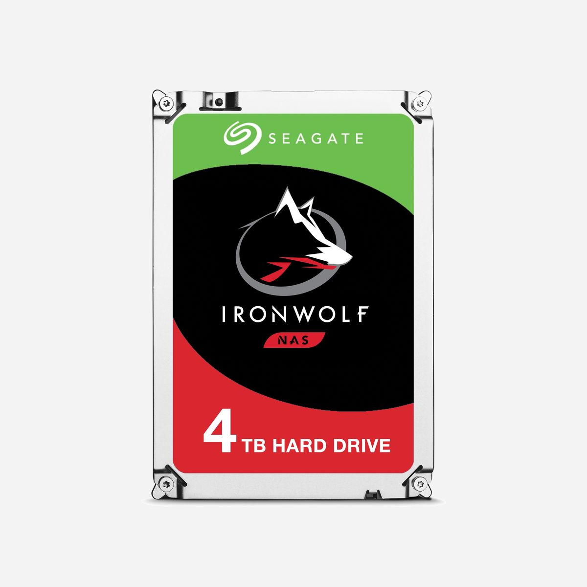 Seagate IronWolf ST4000VN008 HDD 4To 3.5" SATA III 6Gb/s 5900RPM 64Mo pour NAS (Charge 180To/an, AgileArray, 1M heures MTBF) - <b>Robuste. Prêt à l'emploi. Évolutif.</b><br>IronWolf, conçu pour tous les NAS. La technologie AgileArray confère à IronWolf une fiabilité et une flexibilité optimales qui lui permettent de fonctionner en permanence. Capable de supporter des charges de travail intensives, IronWolf embarque également une technologie multi-utilisateur et peut ainsi délivrer des performances exceptionnelles et évoluer au même rythme que votre entreprise.<br><br><b>AgileArray et la puissance d'IronWolf pour votre NAS</b><br>IronWolf renferme AgileArray. Optimisé pour les systèmes NAS afin d'offrir la meilleure expérience possible aux utilisateurs, AgileArray permet un équilibrage des disques, une optimisation RAID et une gestion de l'alimentation.<br><br>- Disponibles sur les modèles 6 To, 8 To et 10 To, l'équilibrage en deux plans et les capteurs de vibrations rotationnelles diminuent les vibrations dans les boîtiers NAS mutibaies pour offrir des performances et une fiabilité constantes<br>- L'optimisation RAID contribue à l'amélioration des performances et de la fiabilité avec le contrôle de récupération d'erreur, pour une meilleure intégrité des données<br>- La gestion avancée de l'alimentation permet d'économiser l'énergie du NAS au moment le plus opportun<br><br><b>Gagnez en productivité avec la technologie multi-utilisateur</b><br>Tirez le meilleur parti de votre NAS grâce à la technologie multi-utilisateur. IronWolf supportant des charges de travail maximales de 180 To/an, les données peuvent être importées et téléchargées sur le serveur NAS par plusieurs utilisateurs en toute sérénité. Que vous soyez un professionnel de la création ou une petite entreprise, IronWolf est de votre côté.<br><br><b>Laissez parler votre créativité où que vous soyez avec IronWolf et votre NAS</b><br>Ce stockage fiable et extensible vous permet de respecter les délais de vos projets créatifs. IronWolf est le compagnon idéal de votre NAS : disponible 24 h/24, 7 j/7 à distance, il vous permet de réaliser des sauvegardes et de partager facilement des fichiers où que vous soyez. Vos idées n'ont ainsi plus de frontières. IronWolf relève tous les défis posés par l'évolutivité de votre NAS, que vous soyez une agence en plein essor ou souhaitiez augmenter sa capacité de stockage.