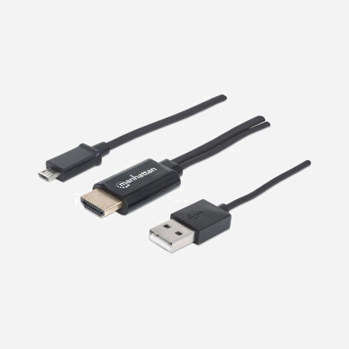 Manhattan 151498 : Câble Adaptateur Vidéo 1.5m HDMI Type A (Standard) vers Micro-USB Type-B, Mâle/Mâle, Noir, Résolution 1920x1080 - Manhattan 151498. Longueur de câble: 1,5 m, Connecteur 1: HDMI Type A (Standard), Connecteur 2: Micro-USB Type-B. Poids: 40 g. Quantité: 1 pièce(s)