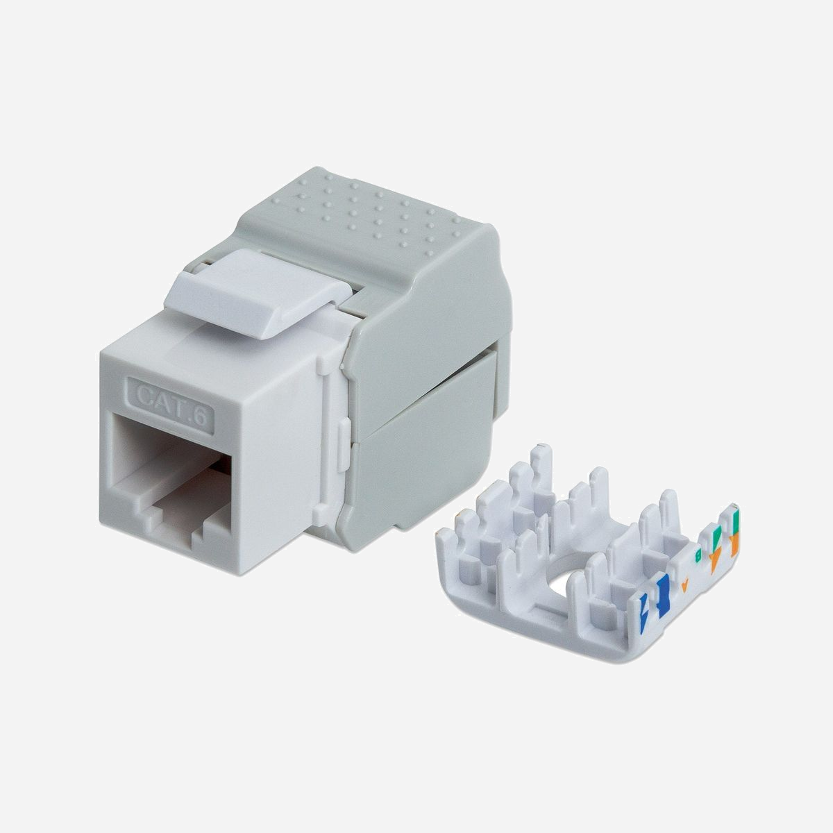 Intellinet 167062 Module Keystone RJ-45 Femelle Cat6 U/UTP Blanc, Contacts Nickel, AWG 22/26, -40°C à 80°C, EIA/TIA, UL, 30g - Intellinet 167062. Type de construction: Plat, Couleur du produit: Blanc, Connecteur 1: RJ-45. Poids: 30 g. Quantité: 1 pièce(s)