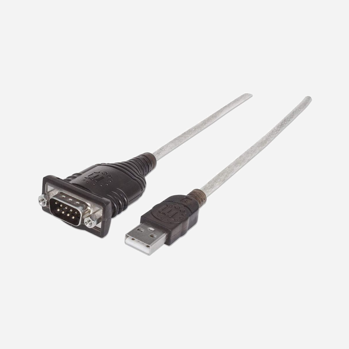 Manhattan Adaptateur Série 205153: USB A vers Serial/COM/RS232/DB9 Mâle-Mâle, 0.45m, AWG24, Noir/Transparent, Certifié RoHS/CE/FCC/WEEE, 30g - Manhattan 205153. Couleur du produit: Noir, Transparent, Longueur de câble: 0,45 m, Connecteur 1: USB A. Quantité: 1 pièce(s). Certificats de conformité: RoHS, Certification: CE FCC WEEE. Poids: 30 g