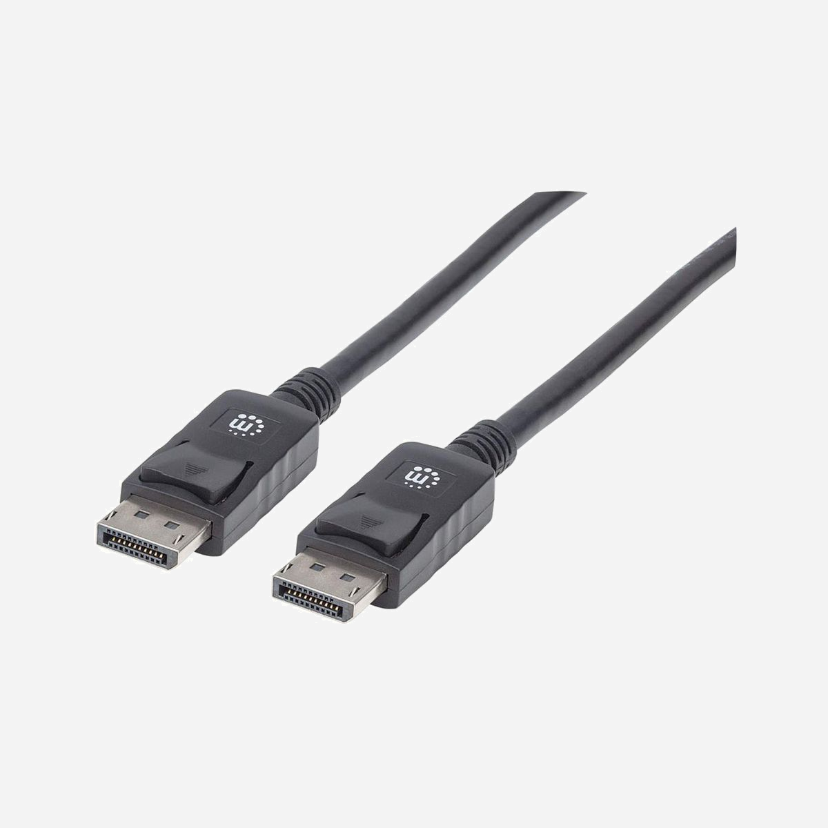 Manhattan 306935 : Câble DisplayPort 1.2 M/M 1m Noir, Blindage Aluminium Mylar, Contacts Nickel, Résolution 4096x2160, AWG28, UL 20276 - Manhattan 306935. Longueur de câble: 1 m, Connecteur 1: DisplayPort, Connecteur 2: DisplayPort. Certification: UL 20276. Poids: 75 g. Type d'emballage: Sac en polyéthylène. Quantité: 1 pièce(s)