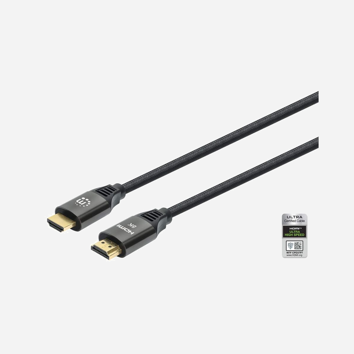 Manhattan 355933 Câble HDMI 1m, HDMI Type A, 48 Gbit/s, Contacts Or, Blindage Aluminium, Support 7680x4320, HDCP 2.3, Noir - Manhattan 355933. Longueur de câble: 1 m, Connecteur 1: HDMI Type A (Standard), Genre de connecteur 1: Mâle, Connecteur 2: HDMI Type A (Standard), Genre de connecteur 2: Mâle, Contacts du connecteur de placage: Or, Taux de transfert des données: 48 Gbit/s, Couleur du produit: Noir