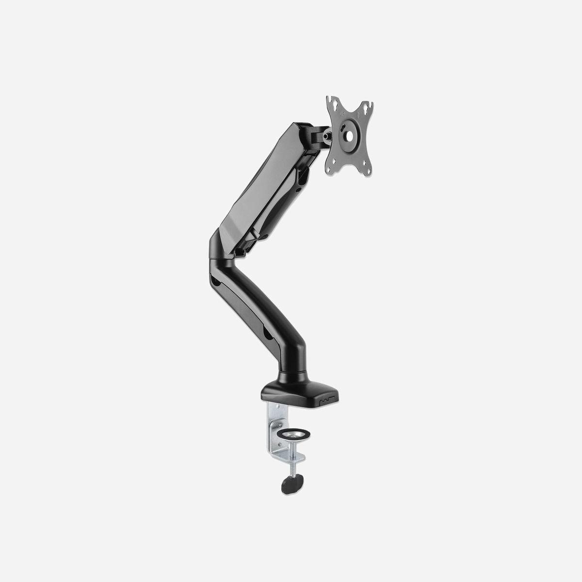 Manhattan 462495 Support Bureau Écran Plat 17"-32" (43.2-81.3cm) VESA 75x75/100x100mm, Pince/Boulon, Charge 9kg, Inclinaison -45°/+90°, Noir - Manhattan 462495. Montage: Pince/boulon, Capacité de charge maximale: 9 kg, Taille minimale de l'écran: 43,2 cm (17"), Taille maximale de l’écran: 81,3 cm (32"), Compatibilité interface de montage (min): 75 x 75 mm, Compatibilité interface de montage (max): 100 x 100 mm. Réglage de la hauteur, Angle d'inclinaison: -45 - 90°. Couleur du produit: Noir