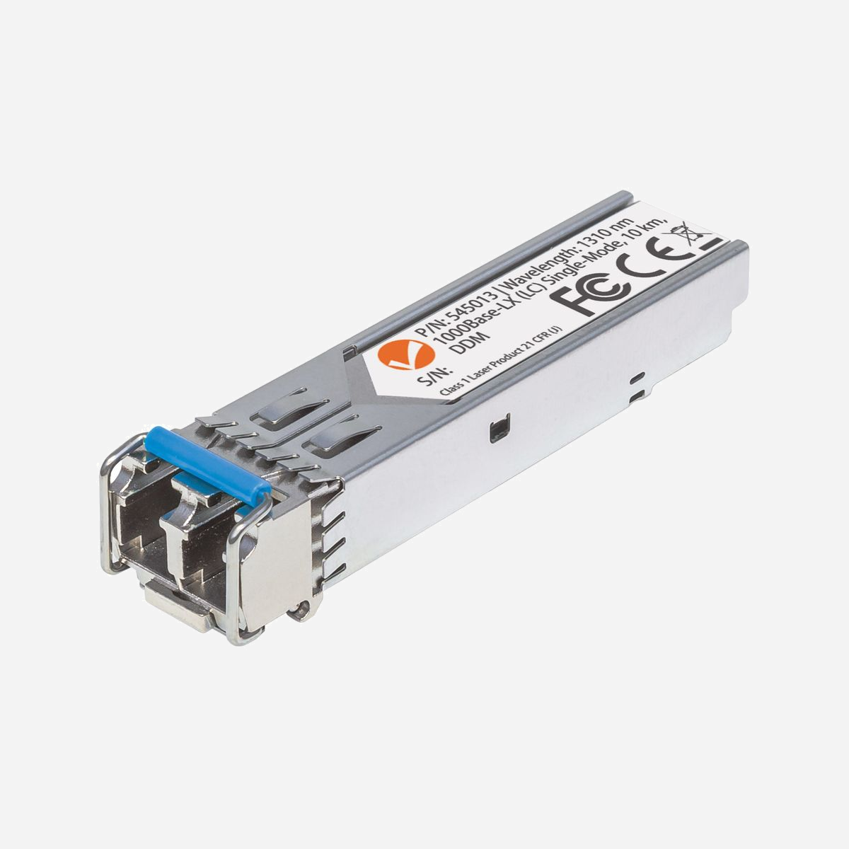 Intellinet SFP 545013 - Module Fibre Optique Gigabit Ethernet 1000Base-LX, 1310nm, LC, Monomode 9/125µm, 10km, 3.3V, Hot-Plug, RoHS, MSA/Cisco - Convient à tout commutateur Gigabit Ethernet Intellinet doté d'emplacements pour module SFP, et à tout port SFP conforme à l'accord MSA ou compatible avec les produits Cisco