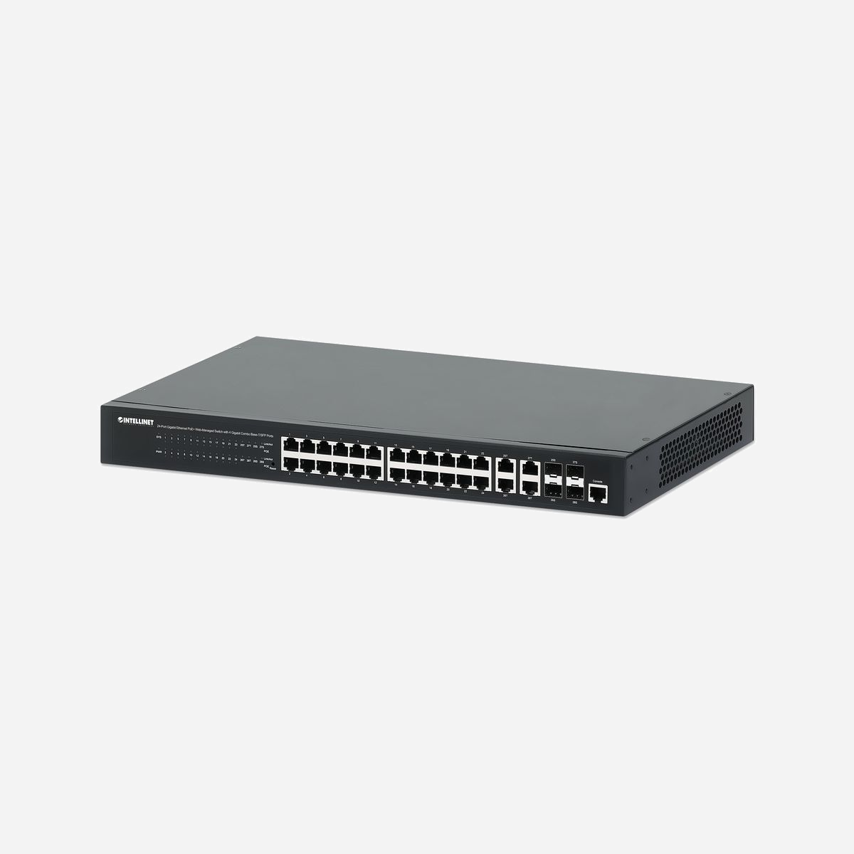 Commutateur Intellinet 561426 Non-géré 24 ports RJ-45 Ethernet pour réseau local, montage en rack 1U, architecture non bloquante - Intellinet 561426. Type de commutateur: Non-géré. Quantité de ports Ethernet RJ-45 de commutation de base: 24
