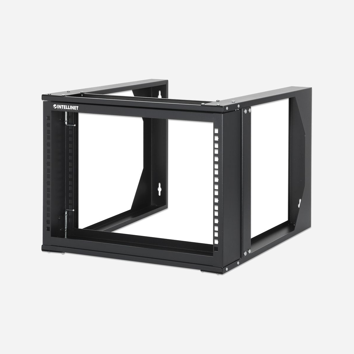 Intellinet 716178 Châssis Rack Ouvert 6U Acier Noir 19" (48.3cm) 500x450x360mm, Charge 30kg, Montage Mural, Certification RoHS/ANSI/EIA 310-E/IEC 60297-3 - Intellinet 716178. Type: Châssis de rack, Couleur du produit: Noir, Matériau du boîtier/corps: Acier. Taille (impériale): 48,3 cm (19"), Largeur: 500 mm, Profondeur: 450 mm. Quantité: 1 pièce(s), Poids du paquet: 7,6 kg