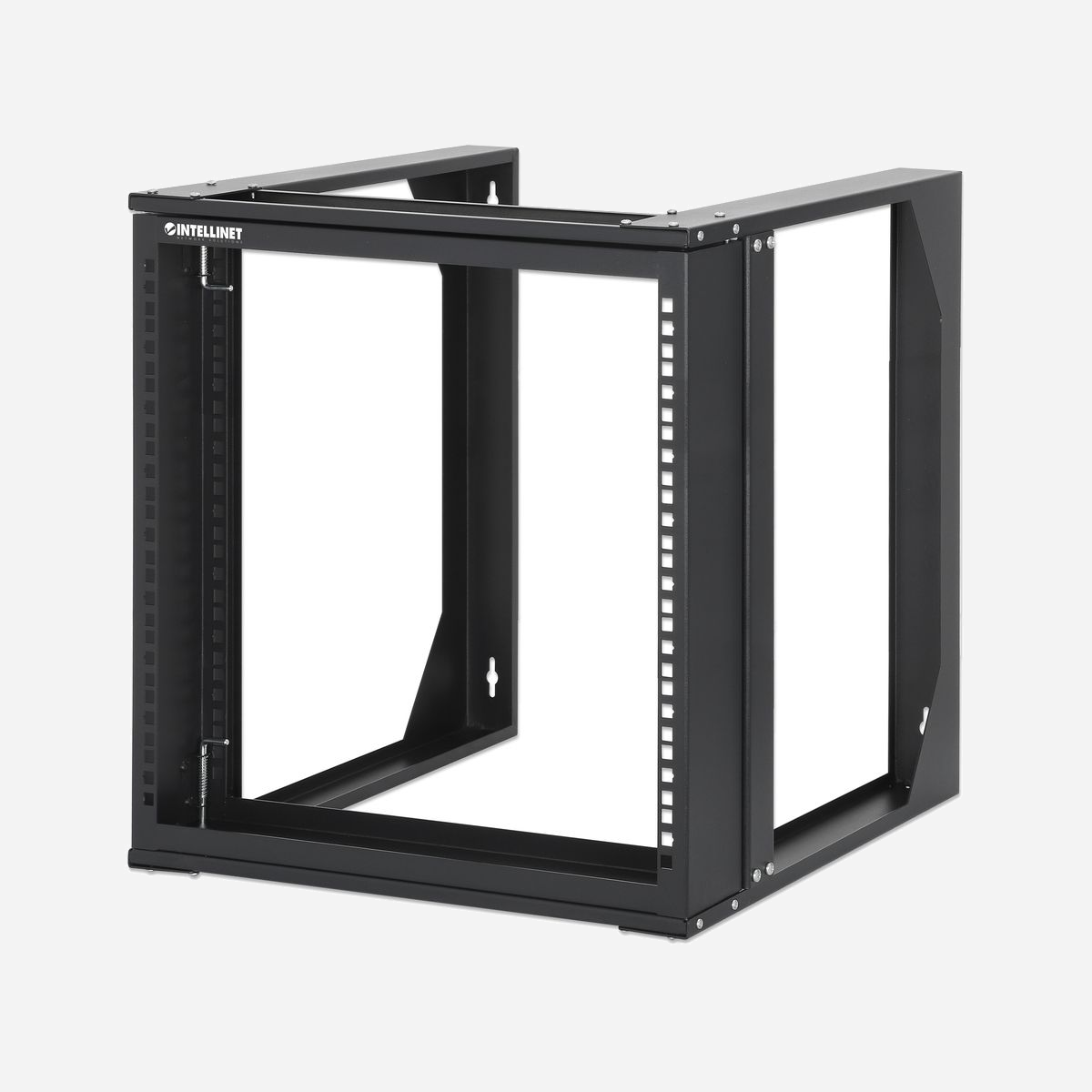 Châssis Rack Intellinet 716185 9U 19" Acier Noir 500x450mm Charge Max 30kg Montage Mural Conforme ANSI/EIA 310-E, IEC 60297-3 - Intellinet 716185. Type: Châssis de rack, Couleur du produit: Noir, Matériau du boîtier/corps: Acier. Taille (impériale): 48,3 cm (19"), Largeur: 500 mm, Profondeur: 450 mm. Quantité: 1 pièce(s), Poids du paquet: 9,3 kg