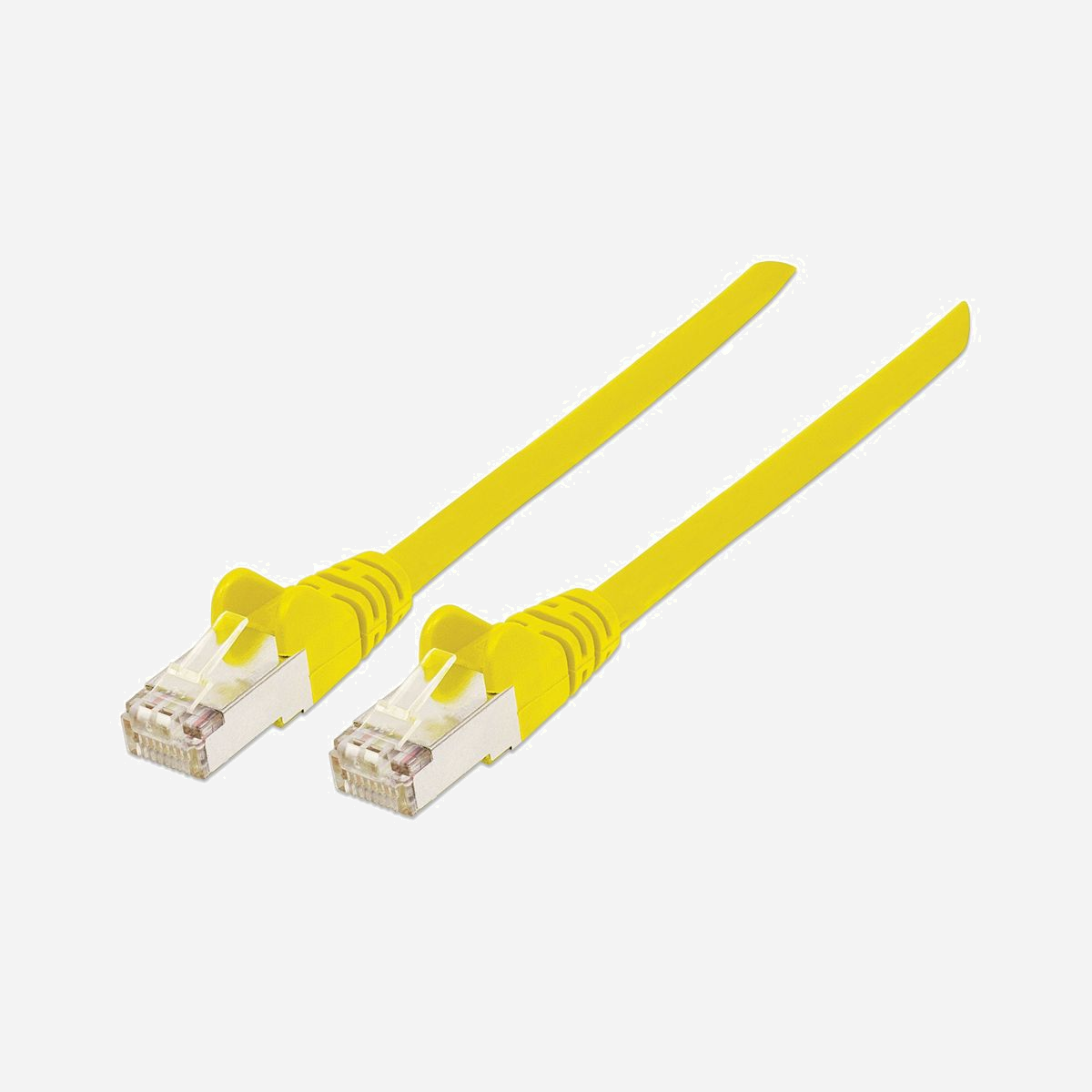 Intellinet Câble Réseau Cat6 S/FTP (S-STP) 15m Jaune, Connecteurs RJ-45 Mâle/Mâle Plaqué Or, Gaine LSZH, Cuivre 28 AWG, 1000 Mbit/s, 350 MHz - Les performances Cat6 pour une large gamme d'applications.Ce câble réseau Cat6 d’Intellinet est fréquemment utilisé dans le cadre d'installations réseau et audio/vidéo tant dans les PME que chez les travailleurs à domicile. Fabriqué à partir de câble en cuivre 28 AWG et blindé afin d'éliminer quasiment tout risque d'interférences, ce câble prend en charge les vitesses Gigabit Ethernet (1000 Mbits/s) et convient parfaitement pour les répéteurs et prolongateurs HDMI, ainsi que pour les données haut débit et les points d’accès PoE. Faible émission de fumée, zéro halogène (LSZH)En cas d'incendie, les matières plastiques standard peuvent libérer du chlorure d'hydrogène et d'autres gaz caustiques. Ce câble à faible émission de fumée sans halogène est fabriqué à partir d'un composant thermoplastique qui n’émet qu’une quantité de fumée limitée et aucun halogène en cas d'exposition au feu ou à des températures élevées.