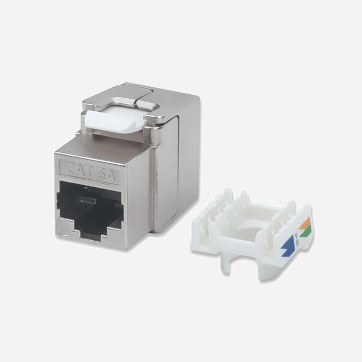 Intellinet Module Keystone 771986 Plat Argent Connecteur IDC/RJ45 AWG 23-26 Certifié RoHS/CE/UL/GHMT 16x38.1x22.8mm - Intellinet 771986. Type de construction: Plat, Couleur du produit: Argent, Connecteur 1: IDC. Largeur: 16 mm, Profondeur: 38,1 mm, Hauteur: 22,8 mm