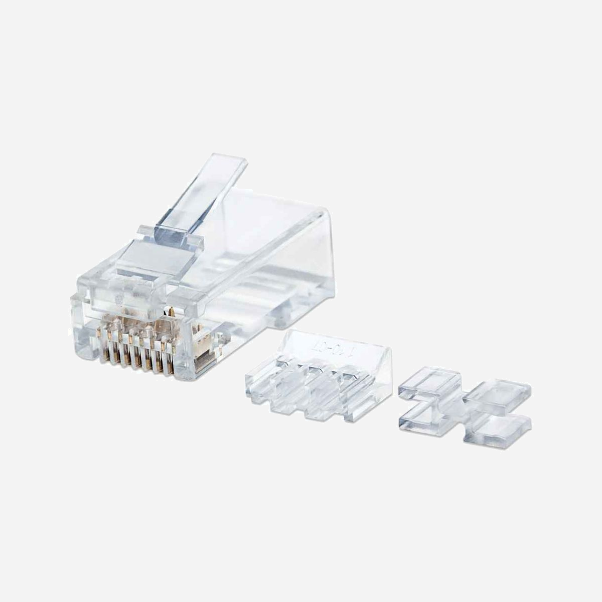 Intellinet 790550 : Connecteur RJ45 Cat6a U/UTP Transparent, contacts Or, Polycarbonate, 11.5x21.5x8.2mm, Lot de 80 - Intellinet 790550. Connecteur(s): RJ45, Couleur du produit: Transparent, Matériel: Polycarbonate. Poids: 1 g, Largeur: 11,5 mm, Profondeur: 21,5 mm. Quantité: 80 pièce(s)