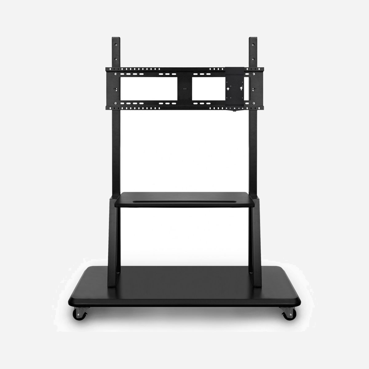 Viewsonic VB-STND-001-2C Pupitre Portable Noir pour Affichage 55" à 98" (139.7cm - 249cm), Charge Max. 150kg, Hauteur Ajustable 695-2160mm - Viewsonic VB-STND-001-2C. Capacité de charge maximale: 150 kg, Taille minimale de l'écran: 139,7 cm (55"), Taille maximale de l’écran: 2,49 m (98"). Réglage de la hauteur: 695 - 2160 mm. Couleur du produit: Noir