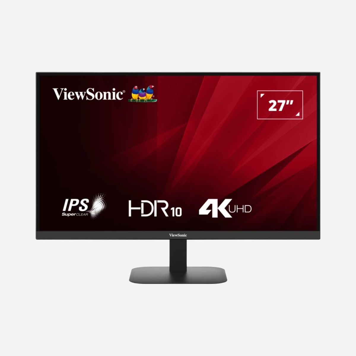 Viewsonic VA2708-4K-HD Écran PC 27" 4K Ultra HD LED IPS, 3840x2160, 4ms, HDMI 2.2, DisplayPort, HDR10, Couverture sRGB 104%, VESA 100x100 - Le ViewSonic VA2708-4K-HD est un écran IPS 4K de 27 pouces doté de deux entrées HDMI et DisplayPort pour une utilisation professionnelle et à domicile. Les performances optimales de l'écran et le confort d'affichage sont assurés par la technologie eye-care, et divers préréglages ViewMode. Il vous suffit d'étendre votre espace de travail et de faire l'expérience d'un multitâche vraiment fluide sur un seul écran grâce à un support compatible VESA à faible consommation d'énergie.<br>