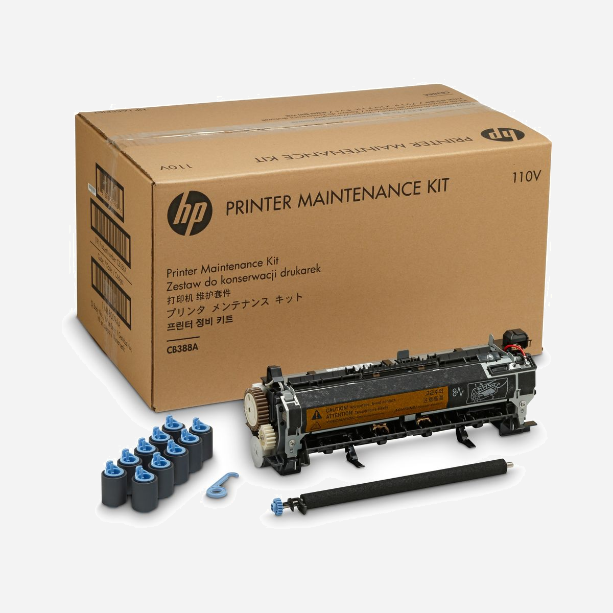 HP LaserJet Kit Maintenance CB389A - 220V - 225000 pages - Laser - Noir - Compatibilité LaserJet P4014/P4015/P4515 - 492x237x349mm - <br><br>Les kits de consommables / maintenance HP LaserJet pour votre imprimante HP garantissent le bon fonctionnement de celle-ci et la qualité d'impression la plus élevée possible.