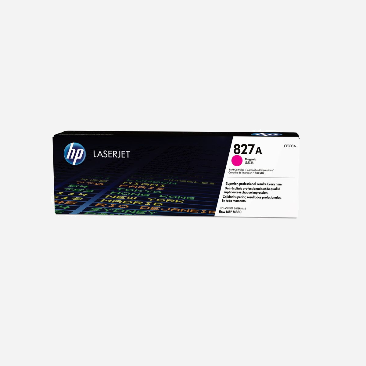 HP Toner LaserJet 827A Magenta (CF303A) Original, Rendement Standard 32000 pages, 584x130x195mm, Imprimantes Laser HP - Idéal pour les groupes de travail d'entreprises avec des environnements d'impression gérés et les PME qui produisent elles-mêmes leur matériel promotionnel.<br><br>Les consommables d'impression HP LaserJet 827 maintiennent la productivité de l'entreprise à un niveau élevé. Produisez des documents professionnels qui attirent l'attention avec des couleurs brillantes de qualité photo avec la technologie HP ColorSphere. Évitez de perdre du temps et des consommables avec les cartouches de toner HP d'origine.