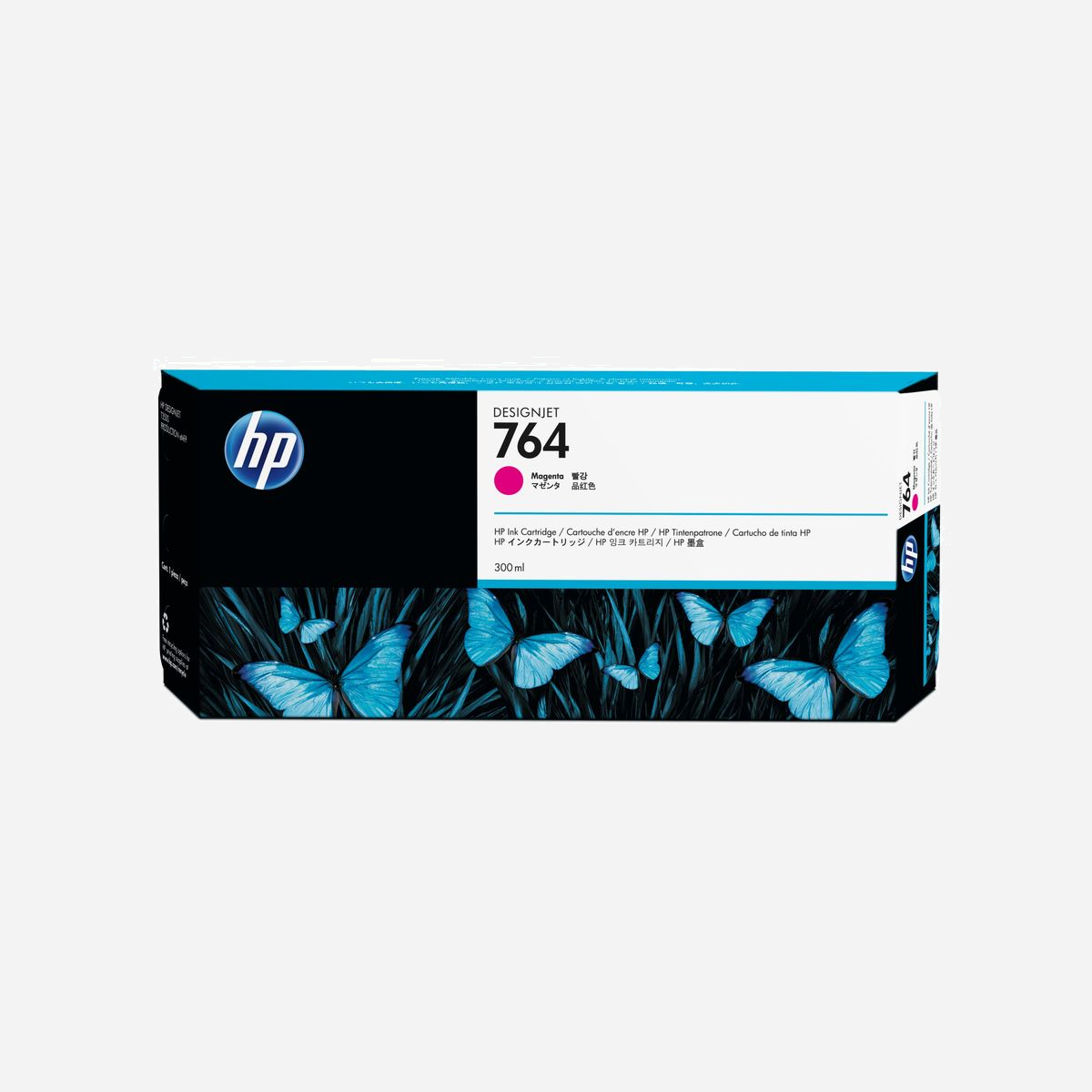 HP Cartouche Encre 764 Magenta 300ml Dye Inkjet pour DesignJet T3500 (C1Q14A) - Rendement Standard, Compatibilité HP Professionnel/Entreprise - Spécifiquement conçues pour les groupes de travail d'entreprise produisant des dessins en noir et blanc et couleur de qualité professionnelle.<br>Les cartouches d'encre HP 764 produisent des résultats clairs et nets. Fabriquées en synergie avec l'imprimante HP DesignJet pour former un système d'impression optimal, les encres conçues par HP vous aident à réduire les temps d'arrêt et à améliorer la productivité. Des impressions à séchage rapide qui vous permettent de suivre la demande.
