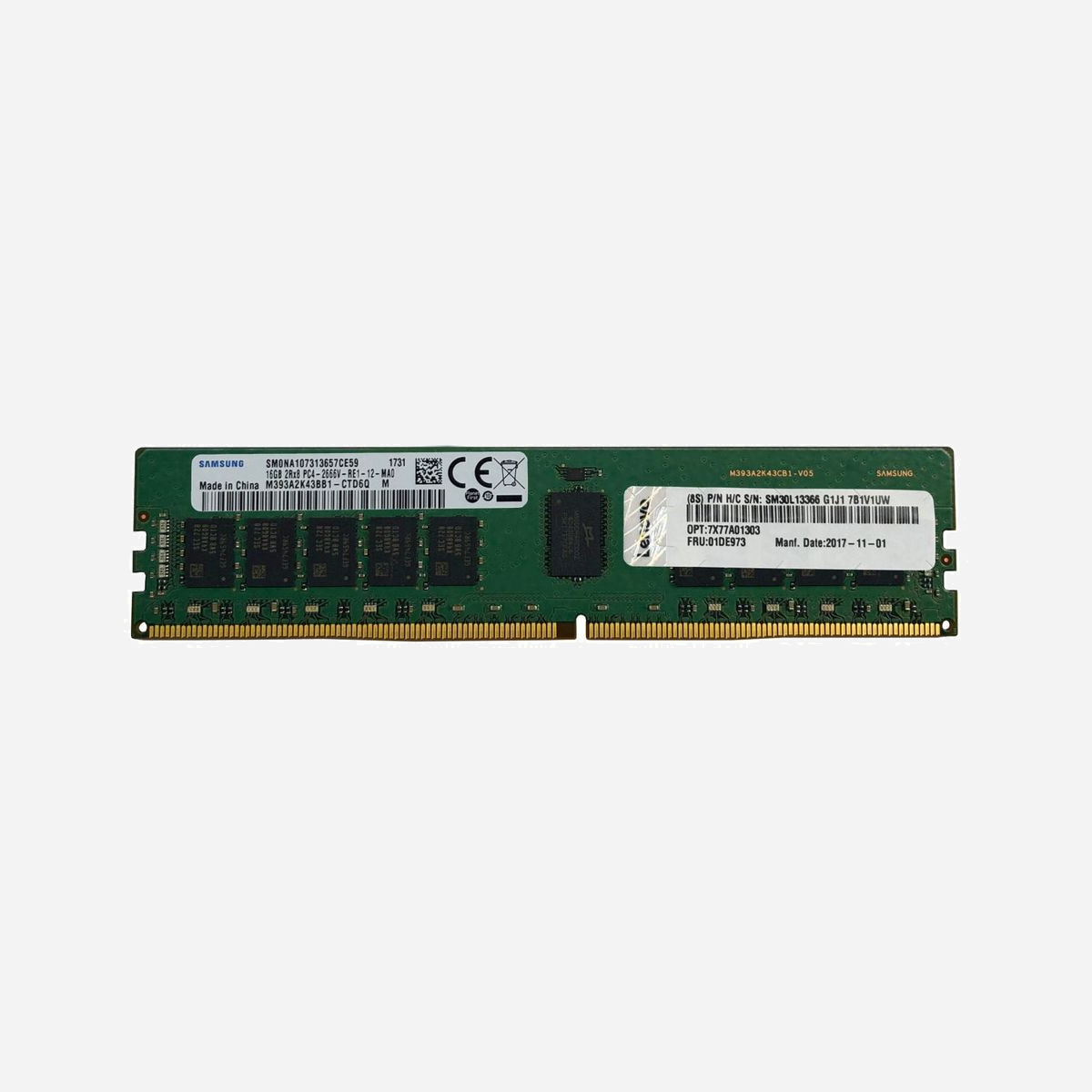 Lenovo 4X77A08632 Module Mémoire 16Go DDR4 3200MHz, 1x16Go, 1.2V pour PC/Serveur - Lenovo 4X77A08632. composant pour: PC/serveur, Mémoire interne: 16 Go, Disposition de la mémoire (modules x dimensions): 1 x 16 Go, Type de mémoire interne: DDR4, Fréquence de la mémoire: 3200 MHz