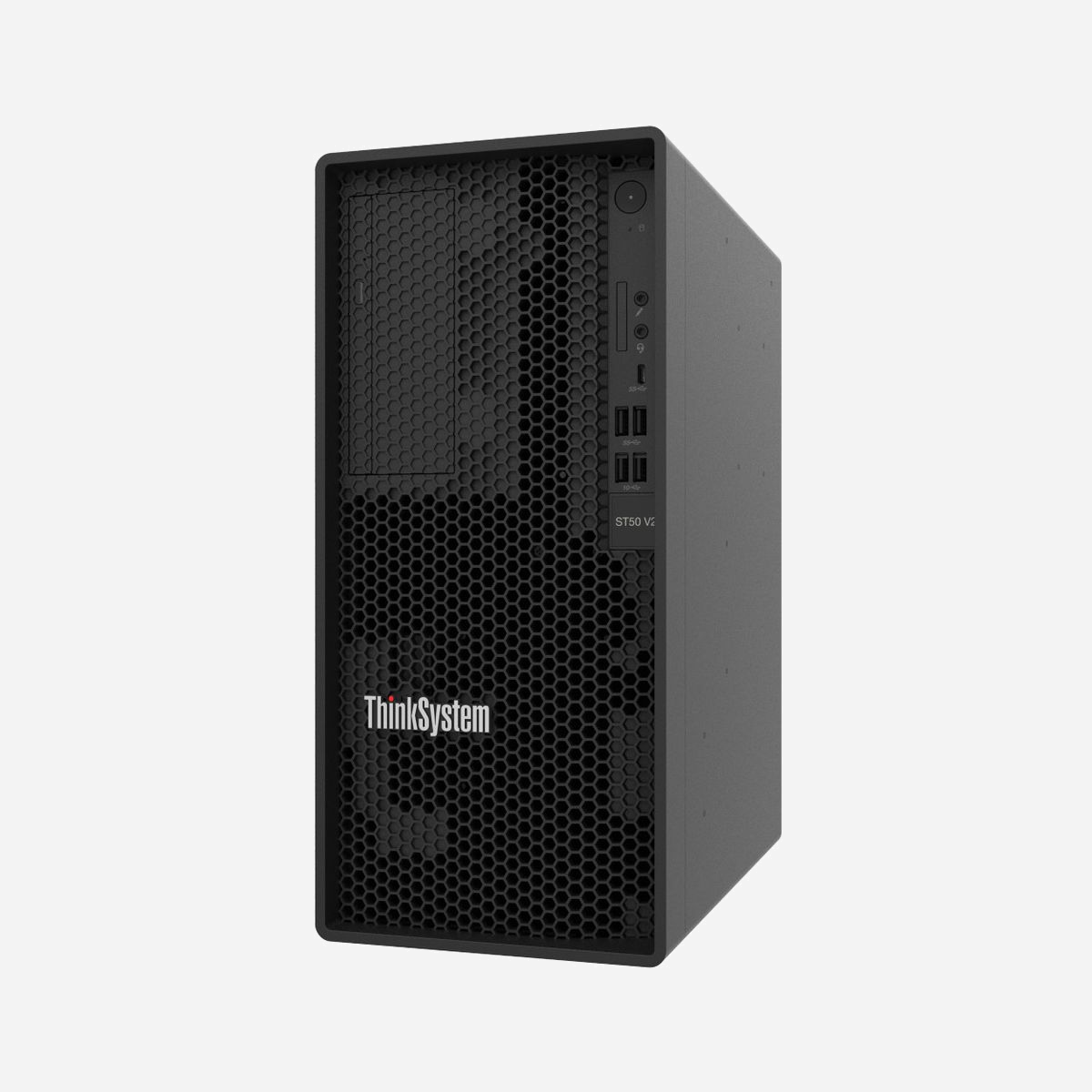 Lenovo ThinkSystem ST50 V2 - Serveur Tour Intel Xeon E-2324G 3.1GHz, 16GB DDR4 ECC, 2x1TB HDD, Intel UHD Graphics P750, 500W, No OS - <b>Premier serveur puissant, compact et abordable</b><br>ThinkSystem ST50 V2 est une tour d'entrée de gamme compacte, abordable et performante pour les entreprises en pleine croissance, les bureaux distants/succursales et les petits bureaux/bureaux à domicile.<br><br><b>Puissance et valeur élevée</b><br><br>Premier serveur idéal pour votre entreprise en pleine croissance, vos bureaux distants/succursales ou vos points de vente, le Lenovo ThinkSystem ST50 V2 améliore les performances et la productivité.<br>Le ThinkSystem ST50 V2 bénéficie du fonctionnement amélioré des derniers processeurs Intel® Xeon® E-2300. Avec une augmentation de 17 % des performances, le ThinkSystem ST50 V2 offre des capacités professionnelles à un prix d'entrée de gamme. Valeur élevée par rapport à une station de travail, avec les avantages d'un serveur résilient.<br><br><b>Flexible</b><br><br>Le ThinkSystem ST50 V2 ajoute de la valeur et de la flexibilité à votre entreprise en pleine croissance en offrant la prise en charge de trois emplacements PCIe avec la prise en charge d'un seul processeur graphique GPU, de diverses cartes réseau à large bande passante et d'une gamme de disques de stockage compatibles. Il peut être adapté à la croissance de votre entreprise, offre une grande fiabilité et utilise des composants communs pour réduire vos coûts.<br>Le logiciel Lenovo XClarity (USB) Provisioning Manager facilite la configuration et les mises à niveau du microprogramme, tandis que la technologie d'administration active Intel® AMT (Active Management Technology) permet de gagner du temps et de réduire les coûts en surveillant l'état du système et en empêchant l'interruption des données.<br><br><b>Économe en énergie, silencieux, mais puissant</b><br><br>Conçu pour une discrétion absolue, la taille compacte du ST50 V2, ses options de montage flexibles et son acoustique silencieuse permettent de le placer dans un environnement de bureau sans interruption<br>Il est économe en énergie avec un TDP de 95 W maximum et prend en charge des performances jusqu'à 8 cœurs. Des performances optimales pour une productivité accrue et des économies d'énergie.<br><br>