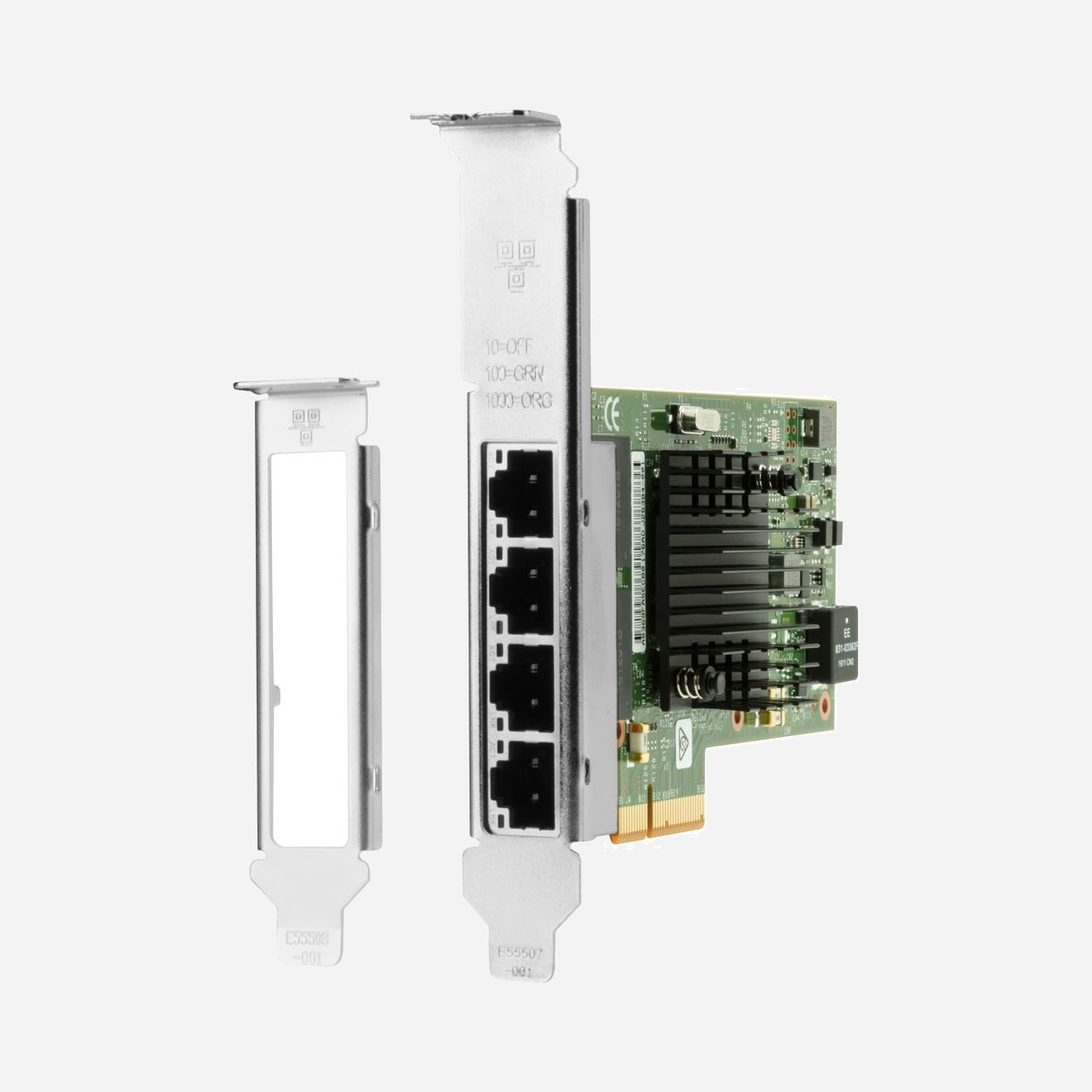 HP Carte Réseau Serveur Intel I350-T4 4 Ports Gigabit Ethernet 1Gb PCIe x4, Standards IEEE 802.3, Support Windows Server & Linux, Ref W8X25AA - <br>La carte réseau Intel Ethernet I350-T4 1 Gb comprend 4 ports à taux de transfert Ethernet de 10/100/1000 Mbit/s sur un seul logement PCIe x4.