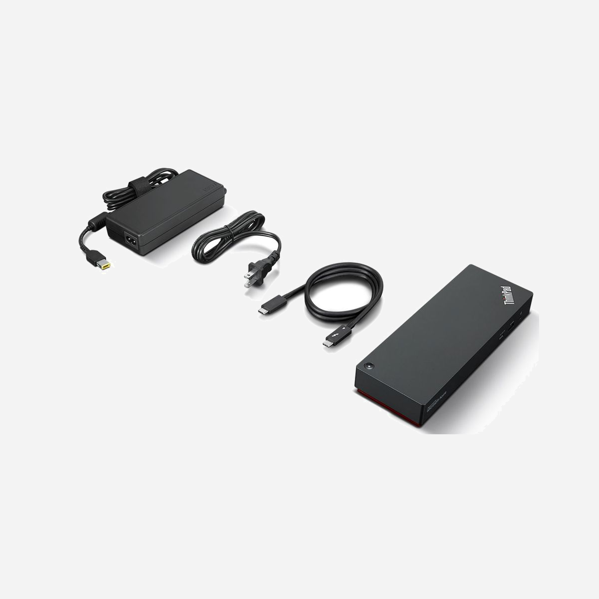 Lenovo ThinkPad Universal Thunderbolt 4 Smart Dock - 4x USB 3.2 Gen 1, 1x USB-C, HDMI 2.1, 2x DisplayPort 1.4, Ethernet RJ-45, 100W - Lenovo ThinkPad Universal Thunderbolt 4 Smart Dock. Technologie de connectivité: Avec fil, Interface de l'hôte: Thunderbolt 4, Casque connection: 3,5 mm. Couleur du produit: Noir, Taux de transfert des données: 40 Gbit/s, Taux de d'actualisation maximal: 60 Hz. Type de source d'alimentation: CC, Courant d'entrée: 6.75 A, Consommation (max): 100 W. Largeur: 220 mm, Profondeur: 80 mm, Hauteur: 30 mm. Largeur du colis: 270 mm, Profondeur du colis: 195 mm, Hauteur du colis: 85 mm