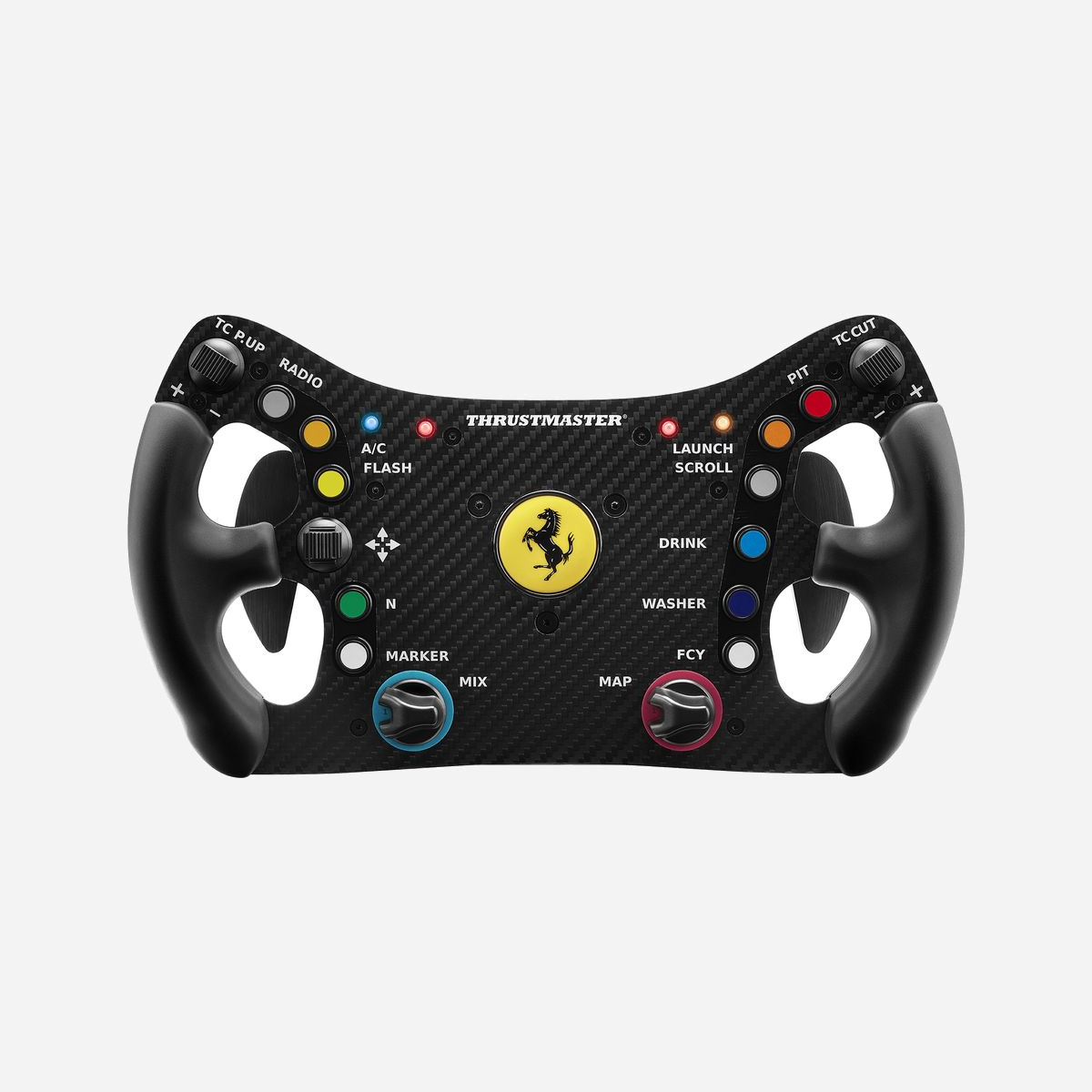 Thrustmaster Ferrari 488 GT3 Volant PC Analogique/Numérique avec fil, 11 boutons programmables, compatible Windows 10/8/7, noir charbon (Ref: 4060263) - Thrustmaster Ferrari 488 GT3. Type d'appareil: Volant, Plates-formes de jeux prises en charge: PC, Touches de fonction de contrôle de jeux: Croix directionnelle, Touche Menu, Touche mode, Bouton Démarrer. Technologie de connectivité: Avec fil. Couleur du produit: Noir, Matériau du boîtier/corps: Charbon. Source d'alimentation: Cable. Prise en charge du système d'exploitation Windows: Windows 10, Windows 7, Windows 8