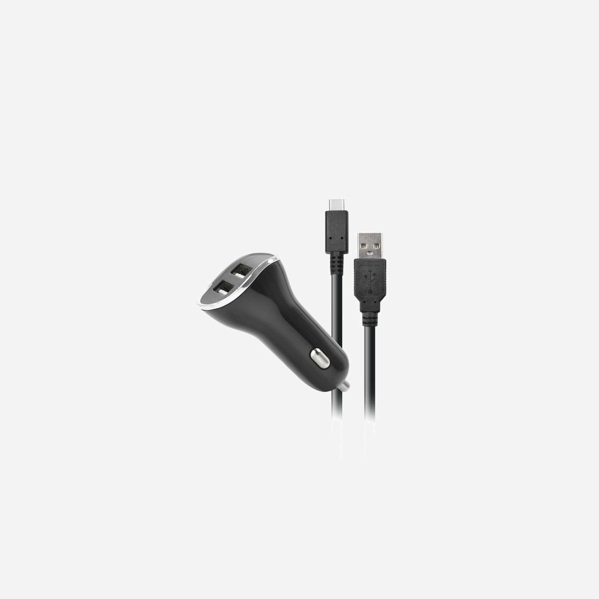 Steelplay JVASWI00025 Chargeur Auto 2 Ports USB 2.0 Noir/Argent - 5V/2.6A, Compatible Consoles Portables & Nintendo Switch, Câble USB Type-C 2m, 12-24V - Steelplay JVASWI00025. Type de chargeur: Auto, Type de source d'alimentation: Allume-cigare, Compatibilité de chargeur: Consoles portables. Tension d'entrée: 12-24 V, Tension de sortie (max): 5 V. Quantité de Ports USB 2.0: 2. Longueur de câble: 2 m, Couleur du produit: Noir, Argent
