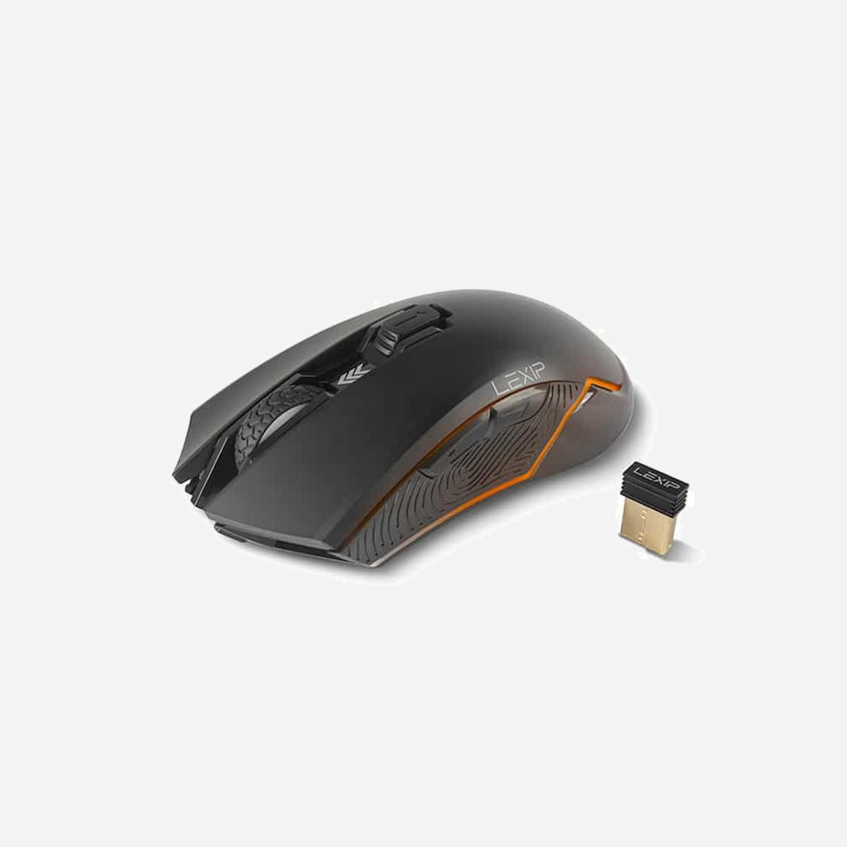 Lexip Ar18 Aero Speed - Souris Gaming Sans Fil/Fil USB Type-A, 4800 DPI, 6 Boutons Programmables, Capteur Optique P3212, Patins Vitrocéramique - Jouez de manière performante, avec ou sans-fil, grâce à la souris Ar18 Aero Speed.<br>Changez facilement sa sensibilité (DPI) avec le bouton dédié conçu pour éviter tout “misclick” et gagnez en vitesse / précision grâce aux patins en céramique !
