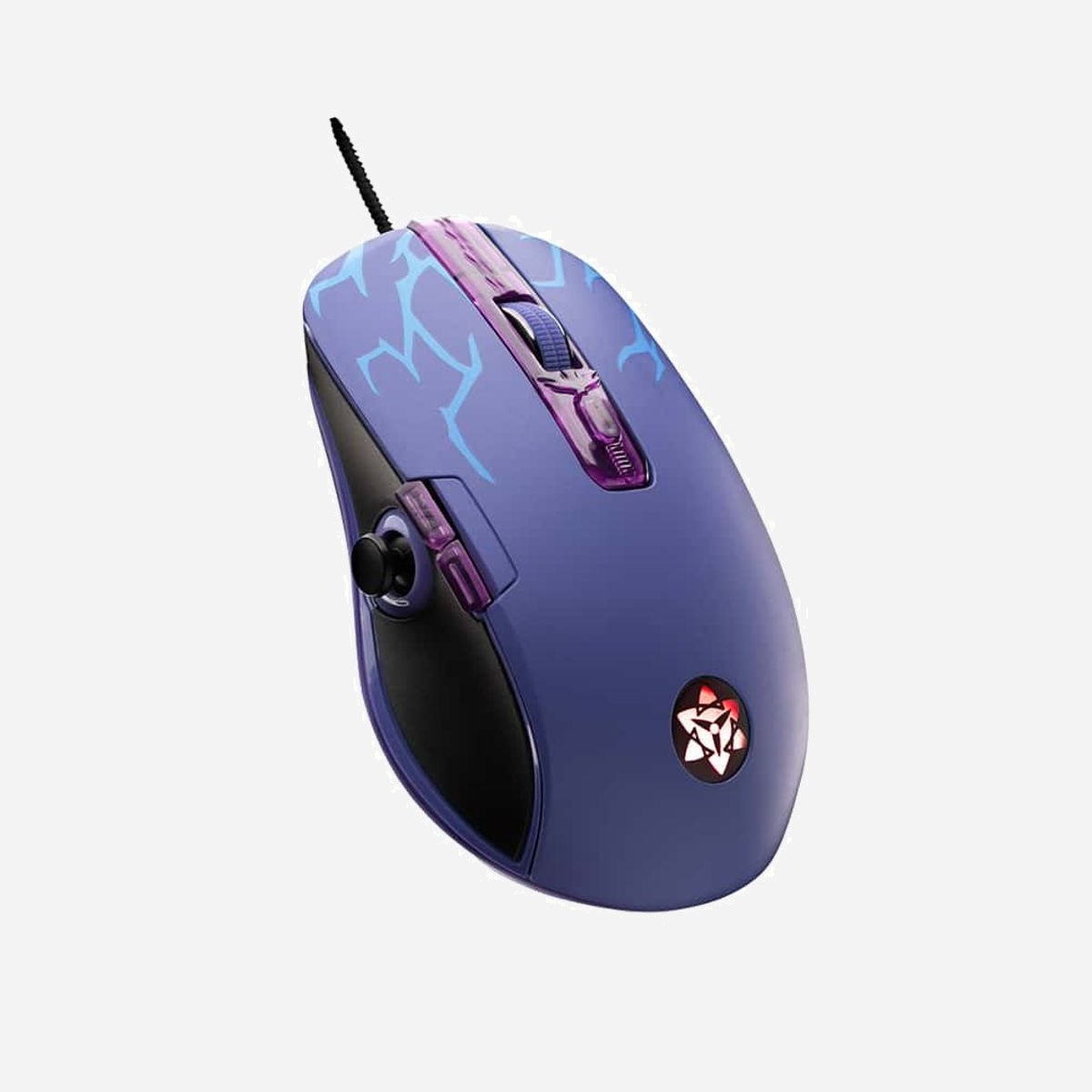 Lexip Souris Optique USB Type-A 12000 DPI PAW3327 avec Joystick et 12 Boutons Programmables, Patins Vitrocéramique, Rétroéclairage Multi, Windows Compatible - Vivez la rencontre tant attendue dans Naruto Shippuden avec la souris par Lexip x Tsume.<br><br>Retrouvez-y l’oeil du héros, rétroéclairé et enveloppé dans les motifs de son énergie signature, ainsi qu’une sculpture détaillée de l’arme qu’il choisira au moment le plus crucial.<br><br>Les souris Lexip x Tsume intègrent deux technologies phares : patins en céramique extrêmement confortables et joystick de pouce permettant une navigation et un jeu plus agréables, configurable avec un logiciel dédié.<br><br>L’expérience de glisse de la souris est la meilleure en combinaison avec le tapis dont la surface a été conçue conjointement avec les patins en céramique de la souris.<br><br>La série limitée Lexip x Tsume équipe la team Pixminds Valiant, champions de France Valorant et 3ème mondiaux sur Fortnite.<br><br>Contenu : Souris, Certificat d’authenticité, Mot des créateurs, Documentation.