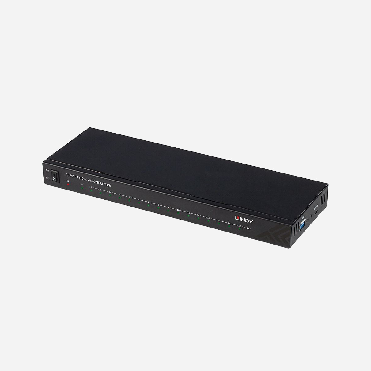 Lindy 38239 Répartiteur Vidéo HDMI 1x HDMI vers 16x HDMI 4K Ultra HD (3840 x 2160) 60Hz HDCP 2.2, HDMI 2.0, Connecteurs Type A - Lindy 38239. Port vidéo: HDMI, Sortie Vidéo: 16x HDMI. Résolution maximale: 3840 x 2160 pixels, Couleur du produit: Noir, Type HD: 4K Ultra HD. Quantité: 1 pièce(s)