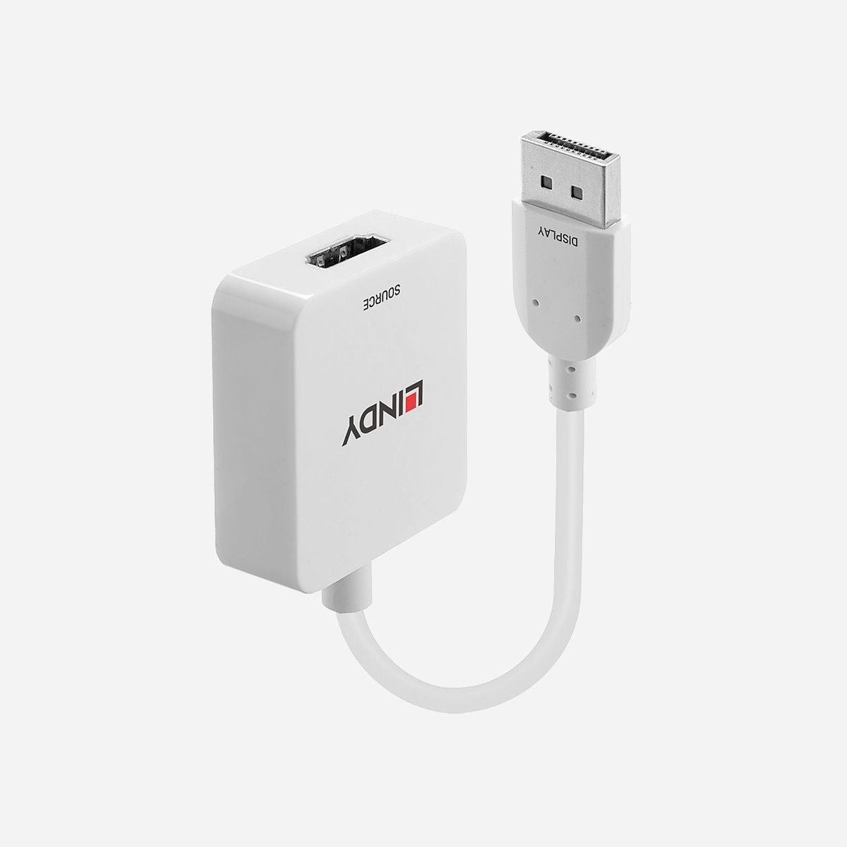 Lindy 38303 Convertisseur HDMI 2.0 vers DisplayPort 1.2, 4K@60Hz, HDCP 1.4, HDR, Audio 7.1, 0.095m, Blanc - Un convertisseur permet aux appareils qui utilisent des interfaces différentes, par exemple HDMI et DisplayPort, de se connecter les uns aux autres en convertissant les signaux.<br> <br>Le convertisseur HDMI 18G vers DisplayPort 1.2 de LINDY permet de connecter des appareils source HDMI, tels qu'un PC, un lecteur Blu-ray ou un lecteur multimédia, à des écrans DisplayPort de signalisation numérique et des LFD (écrans grand format). Prenant en charge des résolutions allant jusqu'à 3840x2160@60Hz 4:4:4 8 bits ou 2560x1440@120Hz, ce convertisseur garantit une clarté supérieure du contenu dans des espaces de travail innovants, des environnements de collaboration et des établissements d'enseignement. L'audio multicanal immersif est pris en charge jusqu'à 7.1 canaux pour compléter la vidéo avec les signaux audio.<br> <br>Le convertisseur peut également être utilisé pour ajouter un autre écran afin d'étendre l'espace de travail disponible et d'augmenter la productivité. Grâce à sa forme compacte et légère et à son installation Plug & Play pratique, il est également idéal pour les voyages.