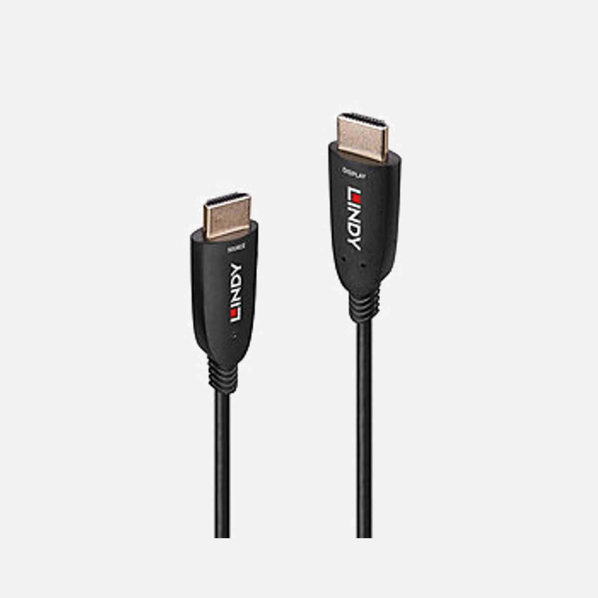 Lindy 38515 - Câble HDMI 2.1 Fibre Optique 50m - Connecteurs Type A Mâle - Résolution 7680x4320 (8K) 120Hz - 48 Gbit/s - AWG23 - Noir - Lindy 38515. Longueur de câble: 50 m, Connecteur 1: HDMI Type A (Standard), Genre de connecteur 1: Mâle, Connecteur 2: HDMI Type A (Standard), Genre de connecteur 2: Mâle, Version HDMI: 2.1, Taux de transfert des données: 48 Gbit/s, Couleur du produit: Noir