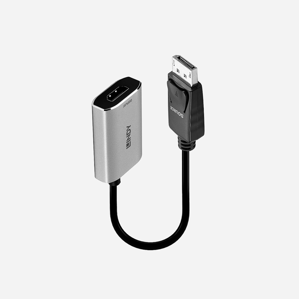 Lindy 41094 Convertisseur DisplayPort 1.4 vers HDMI 2.1 8K@60Hz, 4K@120Hz, HDCP 2.2, HDR, 0.11m, Gris, Chipset RTD2173, Alimentation USB Type-C - Le convertisseur DisplayPort 1.4 vers HDMI 8K de Lindy est une solution haute performance qui convertit un signal DisplayPort 1.4 en HDMI avec des résolutions vidéo de 8K 7680x4320@60Hz et 4K120Hz*, ce qui en fait l'outil idéal pour le streaming de jeux 8K ou le montage vidéo 8K haute résolution. La prise en charge supplémentaire de la plage dynamique élevée (HDR) garantit que le contenu vidéo peut être vu avec une luminosité améliorée, des contrastes supérieurs et une gamme de couleurs beaucoup plus large. Pour des performances optimales, il est recommandé d'utiliser des câbles HDMI Ultra High Speed.<br> <br>La norme HDCP 2.2 garantit une lecture sans problème des films 8K Ultra HD et autres contenus 8K.<br>La conversion active garantit également la compatibilité avec diverses cartes graphiques, notamment AMD Eyefinity, NVIDIA Surround et Intel Collage, ce qui est idéal pour une configuration de jeu immersive ou une expérience de travail multi-écrans productive. Le convertisseur dispose d'un port USB de type C pour l'alimentation ; veuillez connecter une alimentation de 5VDC 1A avec un connecteur USB de type C (non inclus).