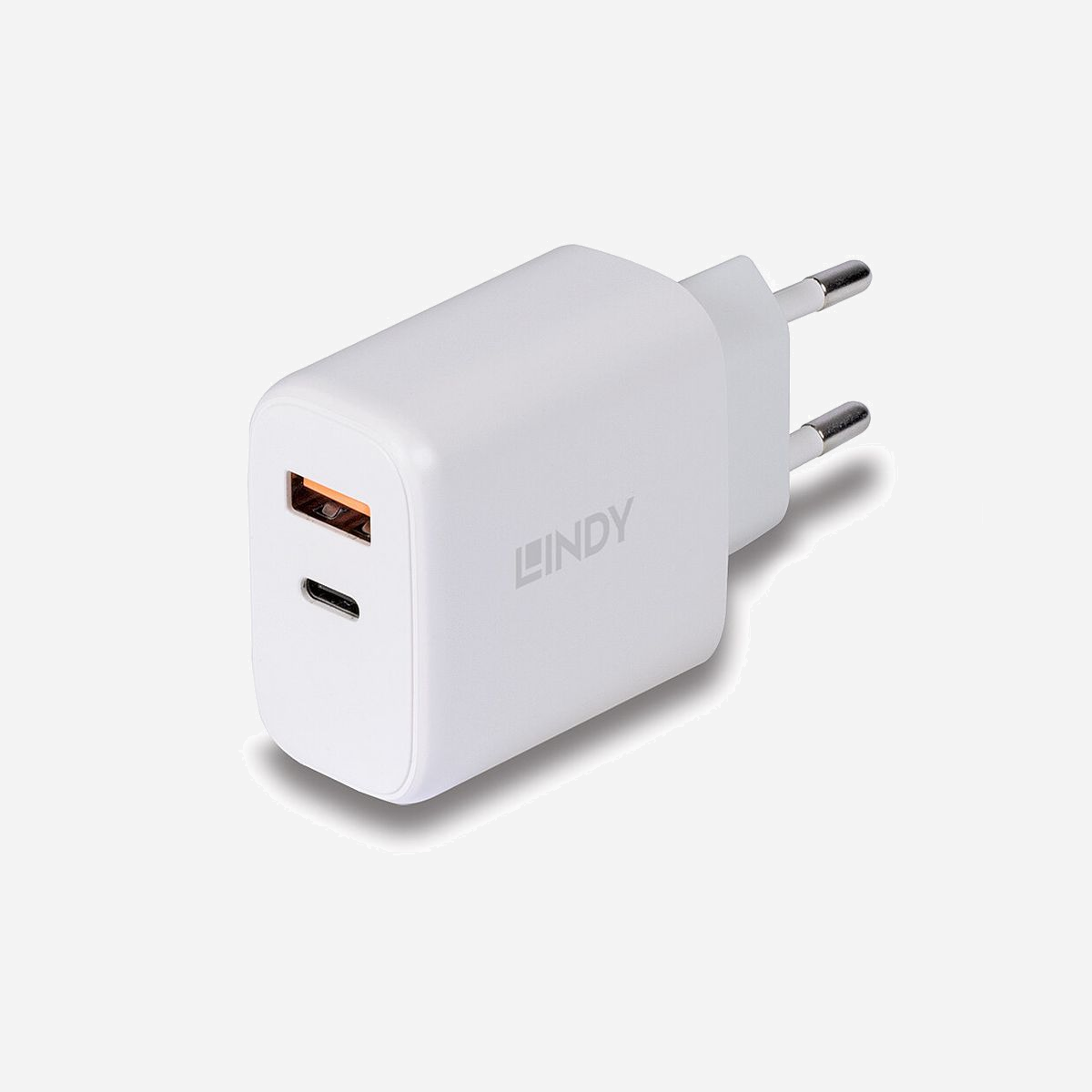 Lindy 73424 Chargeur Secteur Universel Blanc - USB-A 2.0 + USB-C Power Delivery 3.0 30W - Protections Surtension/Courant/Température/Court-circuit - Lindy 73424. Type de chargeur: Intérieure, Type de source d'alimentation: Secteur, Compatibilité de chargeur: Universel. Tension d'entrée: 100 - 240 V, Tension de sortie (max): 20 V. Quantité de Ports USB 2.0: 1, Quantité de ports USB de type C: 1, Charge rapide, Dispositifs de protection électrique: Sur-courant, Surtension, Surchauffe, Court-circuit. Couleur du produit: Blanc