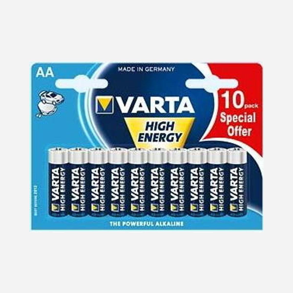 Varta High Energy AA, Lot de 10 Piles Alcalines Usage Unique 1.5V, Type AA, Référence Varta 45144 - Varta High Energy AA 10-pack. Type de batterie: Batterie à usage unique, Technologie batterie: Alcaline, Tension des piles: 1,5 V. Type: AA