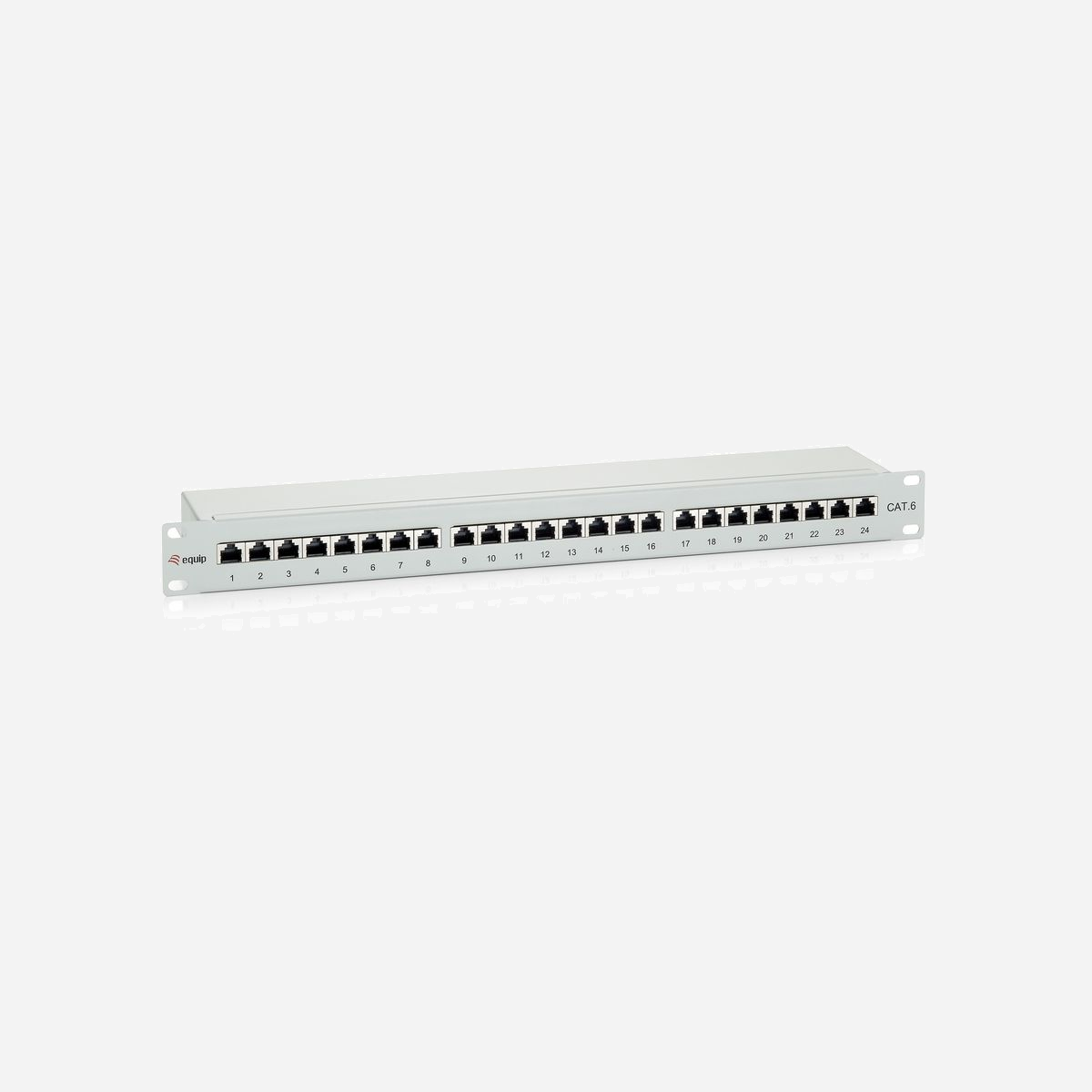 Equip 326324 Panneau de Brassage 24 Ports RJ-45 Cat6, 1U Rackable, Contacts Plaqué Or, Gris, 483x44x109mm, Température Opération -40/80°C - Equip 326324. Connecteur(s): RJ-45, Contacts du connecteur de placage: Or, Types de câbles soutenus: Cat6. Couleur du produit: Gris, Montage: Montage de rack, Capacité du rack: 1U. Largeur: 44 mm, Hauteur: 483 mm, Profondeur: 109 mm. Largeur du colis: 150 mm, Profondeur du colis: 75 mm, Hauteur du colis: 560 mm