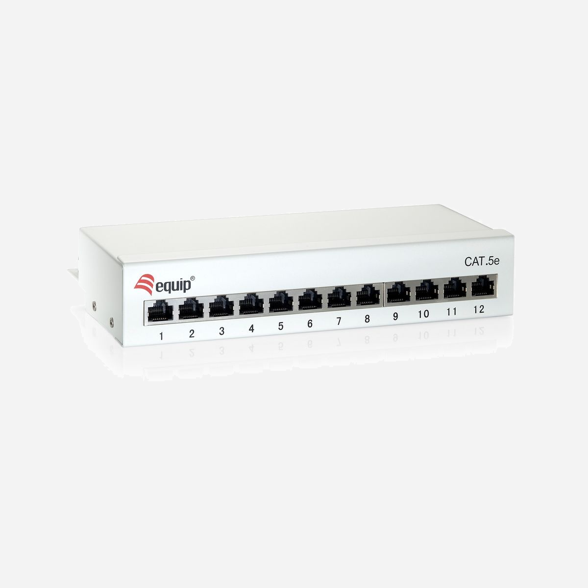 Equip 227362 Baie de Branchements 12 Ports RJ-45 Cat6, Contacts Or, Standards IEEE 802.3/802.5, Certification ISO/IEC 11801, 44x212x129mm, Gris - Equip 227362. Standards réseau: IEEE 802.3, IEEE 802.5, Connecteur(s): RJ-45, Contacts du connecteur de placage: Or. Couleur du produit: Gris. Certificats de conformité: RoHS, Certification: ISO/IEC 11801, EN50173, ANSI/TIA/EIA 568. Largeur: 44 mm, Hauteur: 212 mm, Profondeur: 129 mm. Largeur du colis: 175 mm, Profondeur du colis: 55 mm, Hauteur du colis: 282 mm