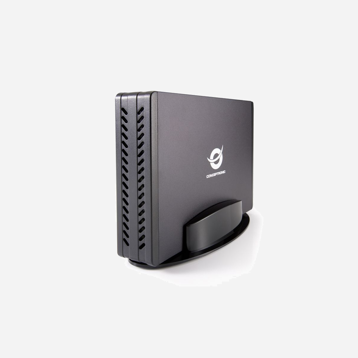 Conceptronic CHD3SU : Boîtier HDD Externe 3.5" USB 2.0 pour SATA I/II/III, Aluminium Noir, Alimentation Secteur, Transfert 0.48 Gbit/s - Avec ce boîtier de disque dur USB, il est facile d'ajouter un disque dur Serial ATA sur votre PC ou ordinateur portable. Le boîtier de disque dur est parfait pour transférer des données, faire des copies de sauvegarde et peut aussi être utilisé comme 2nd disque dur.<br><br><b>Spécifications générales:</b><br>- USB 2.0 480 Mbps dataspeed<br>- Compatible avec tous les disques Serial ATA & II durs de 3,5 pouces (max. 400GB)<br><br><b>Conditions Minimales du système:</b><br>- PC avec port USB disponible<br>